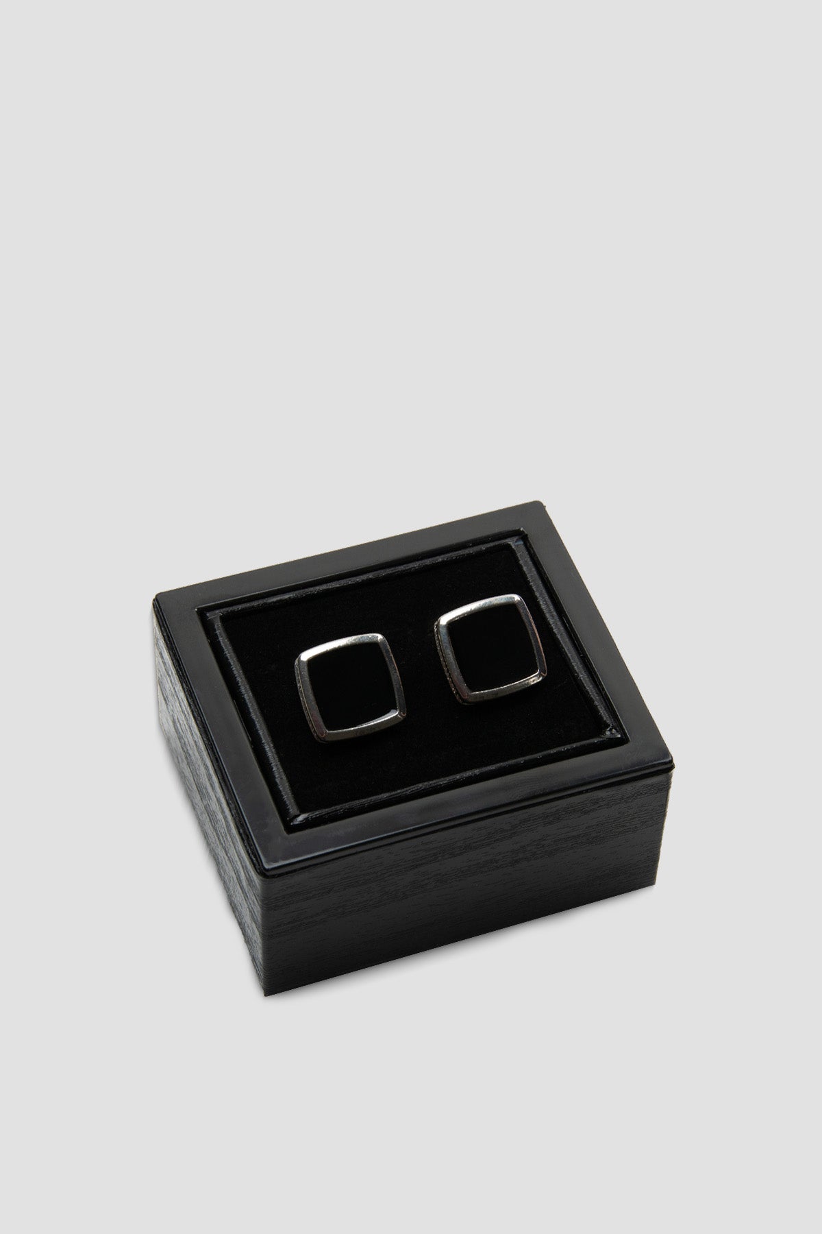 Abbate 98512 Silver Siyah Erkek Kol Düğmesi