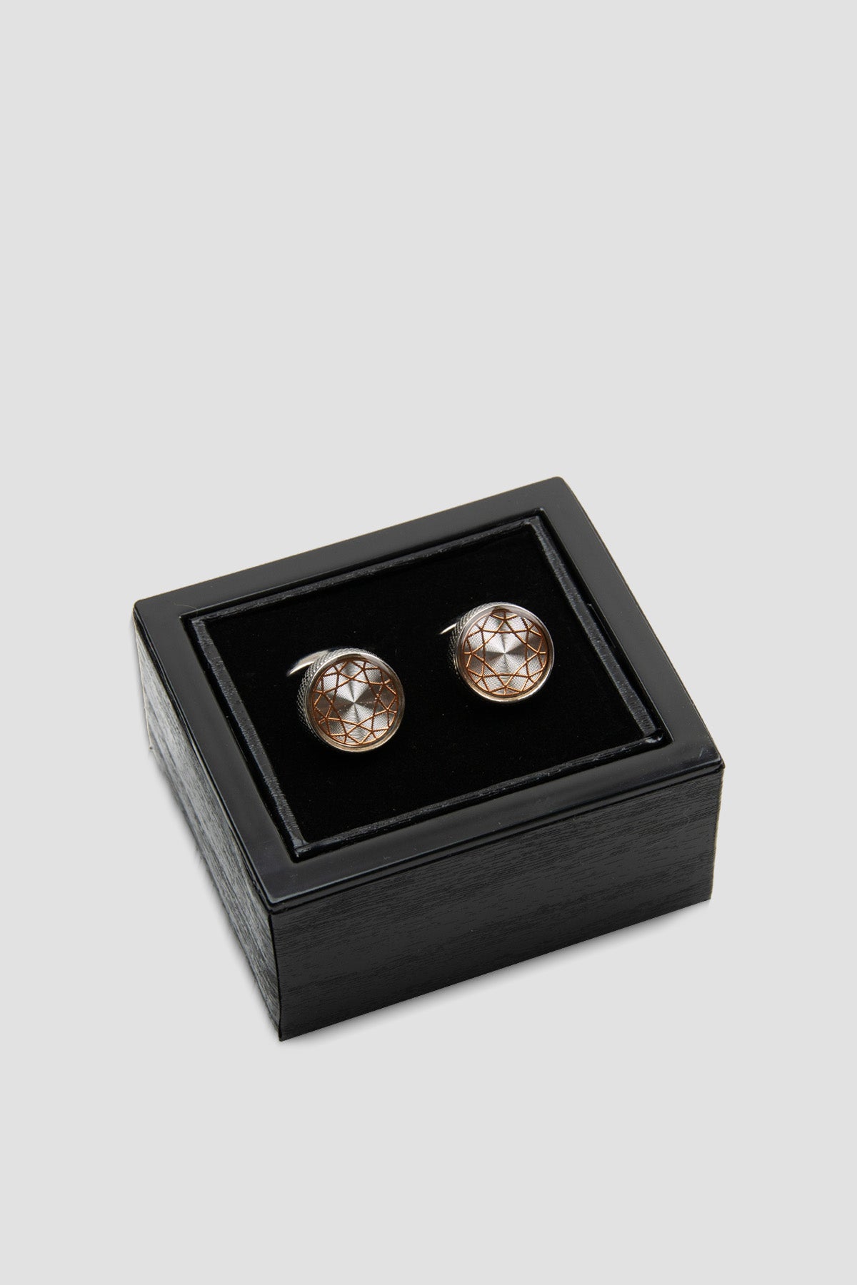 Abbate 98520 Silver Turuncu Erkek Kol Düğmesi