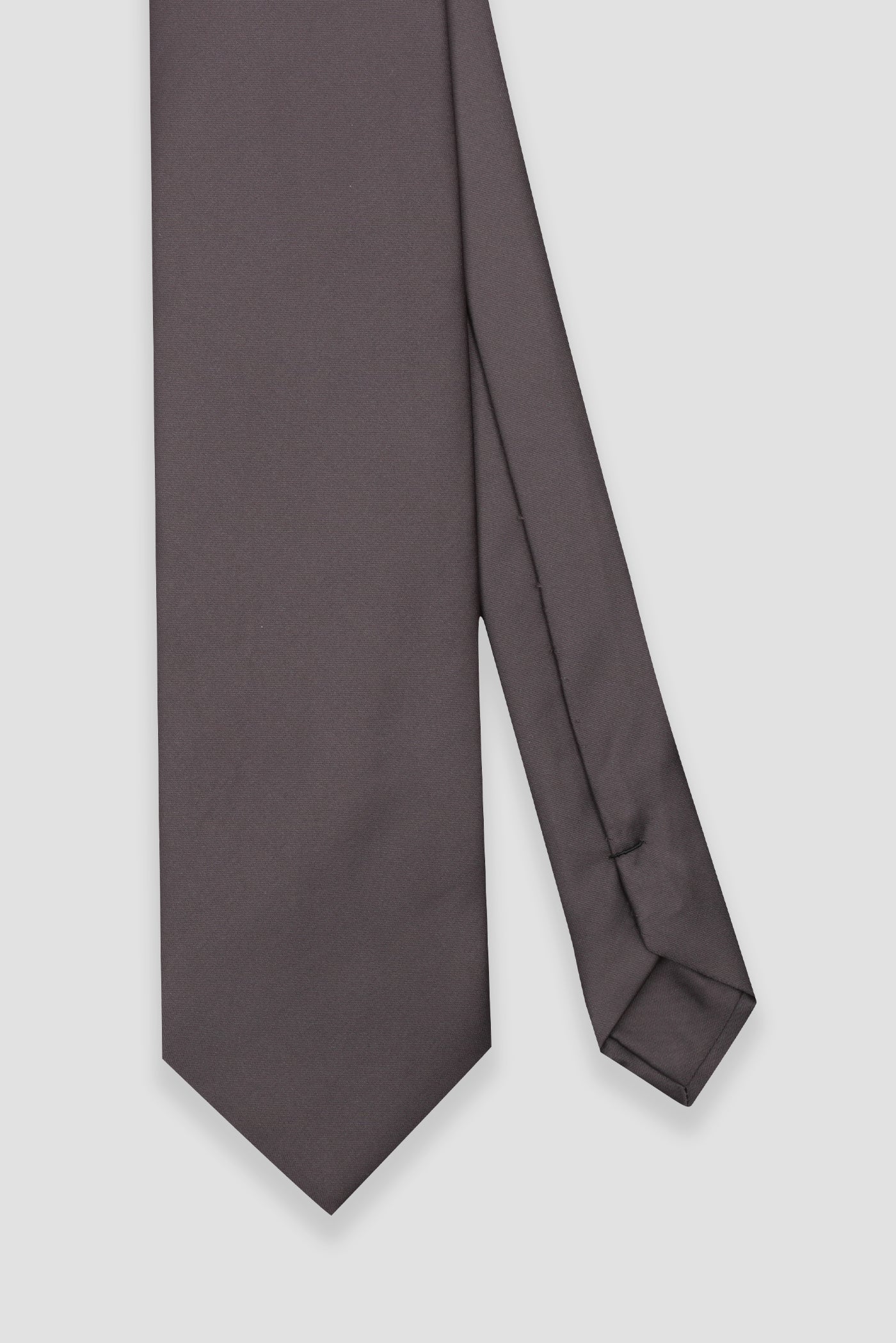 Abbate Kravat 8 cm Mikrofiber Polyester Gri Erkek Düz Kravat