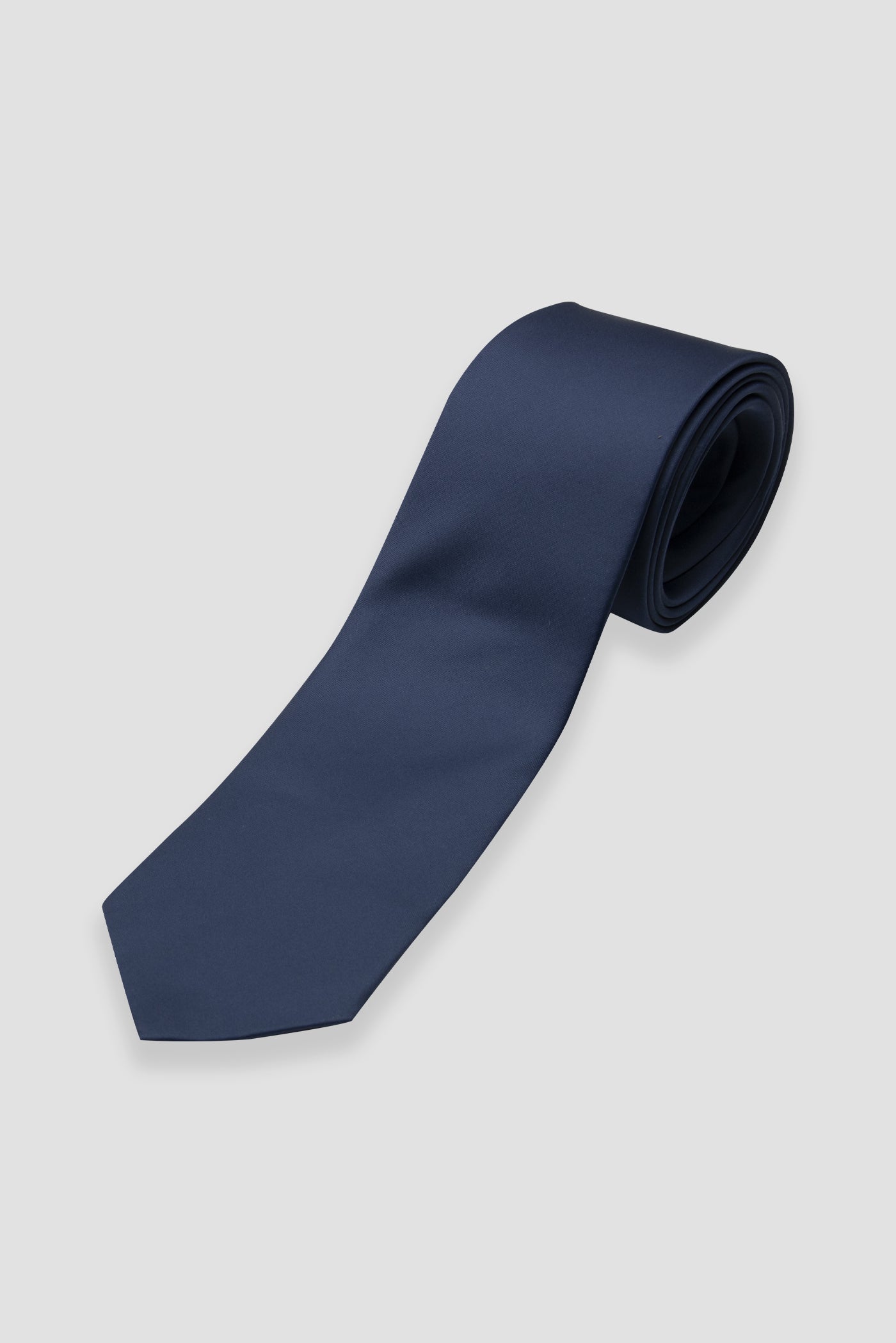 Abbate Kravat 8 cm Mikrofiber Polyester Lacivert Erkek Düz Kravat