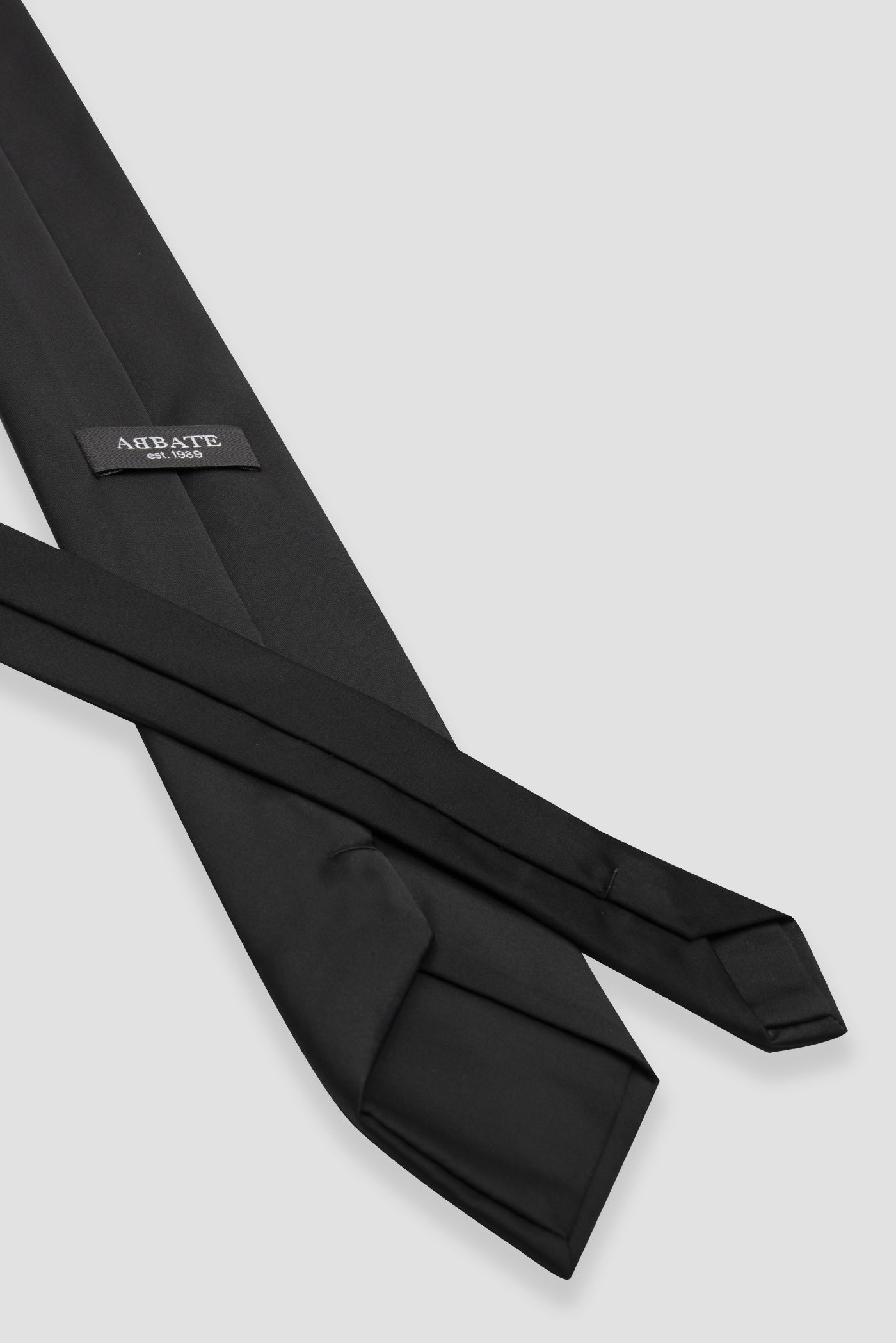 Abbate Kravat 8 cm Mikrofiber Polyester Siyah Erkek Düz Kravat