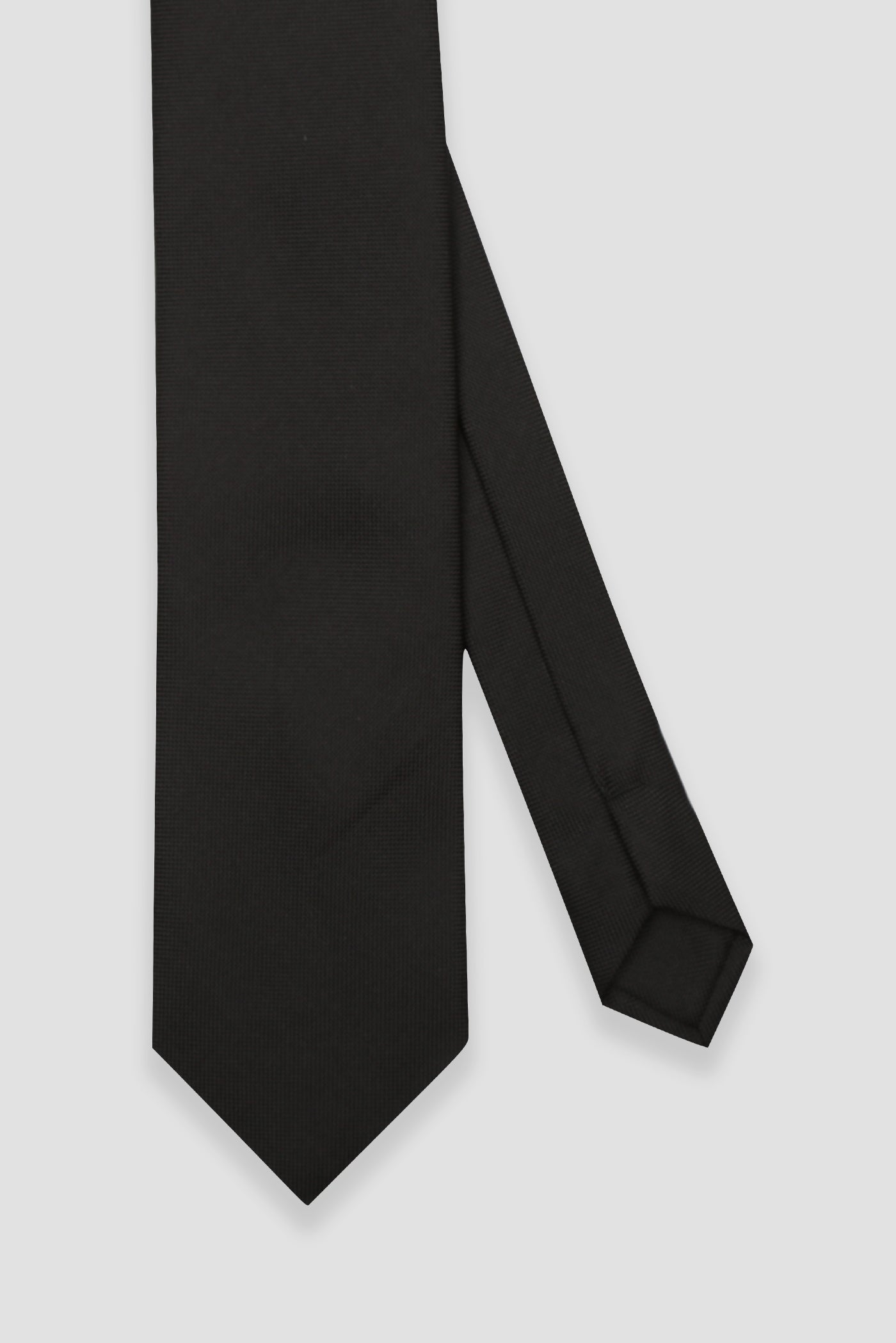 Abbate Kravat 8 cm Mikrofiber Polyester Siyah Erkek Düz Kravat