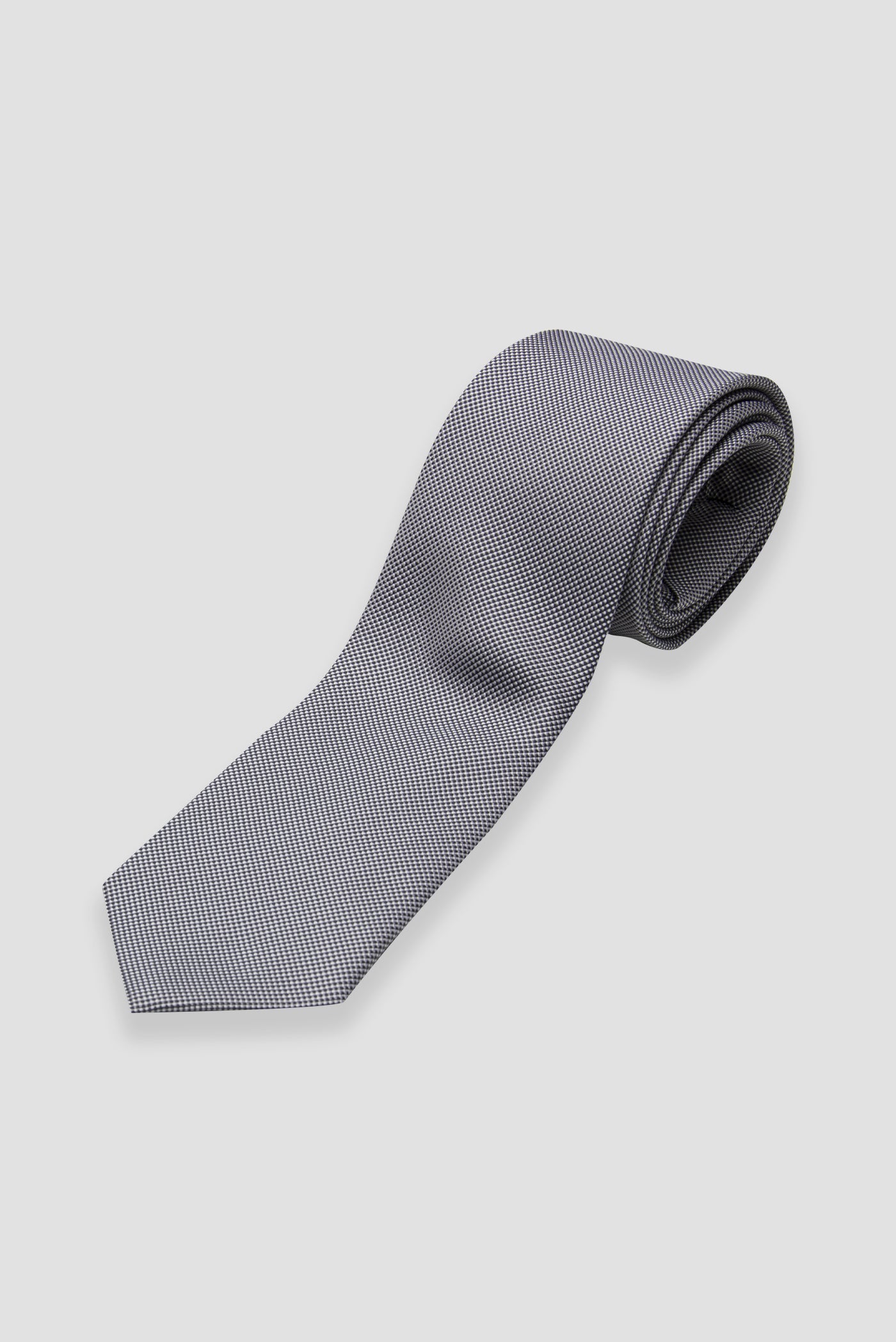 Abbate Kravat 8 cm Mikrofiber Polyester Açık Gri Erkek Desenli Kravat