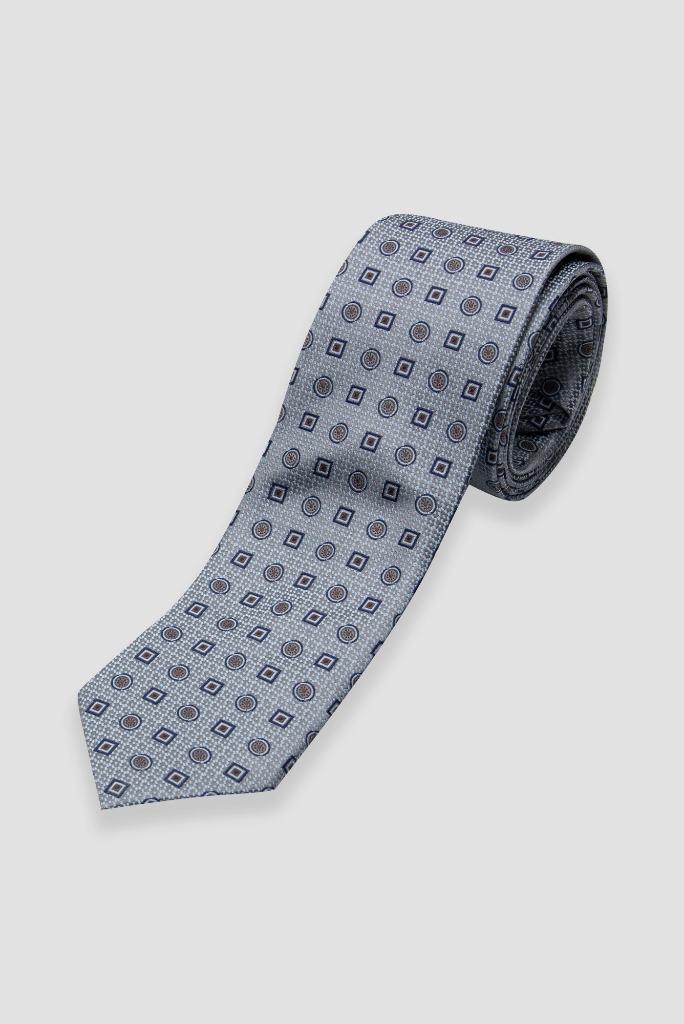 Abbate Kravat 8 cm Mikrofiber Polyester Açık Mavi Erkek Desenli Kravat