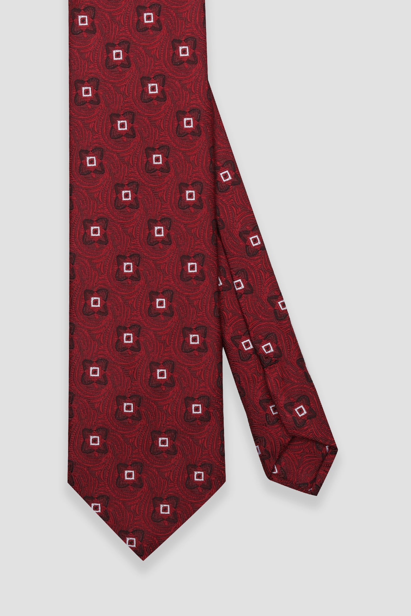 Abbate Kravat 8 cm Mikrofiber Polyester Kırmızı Erkek Desenli Kravat