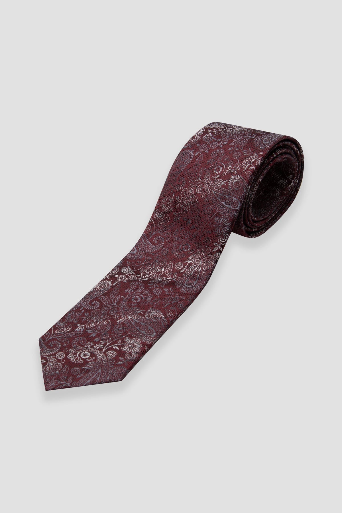 Abbate Kravat 8 cm Mikrofiber Polyester Kırmızı Erkek Desenli Kravat