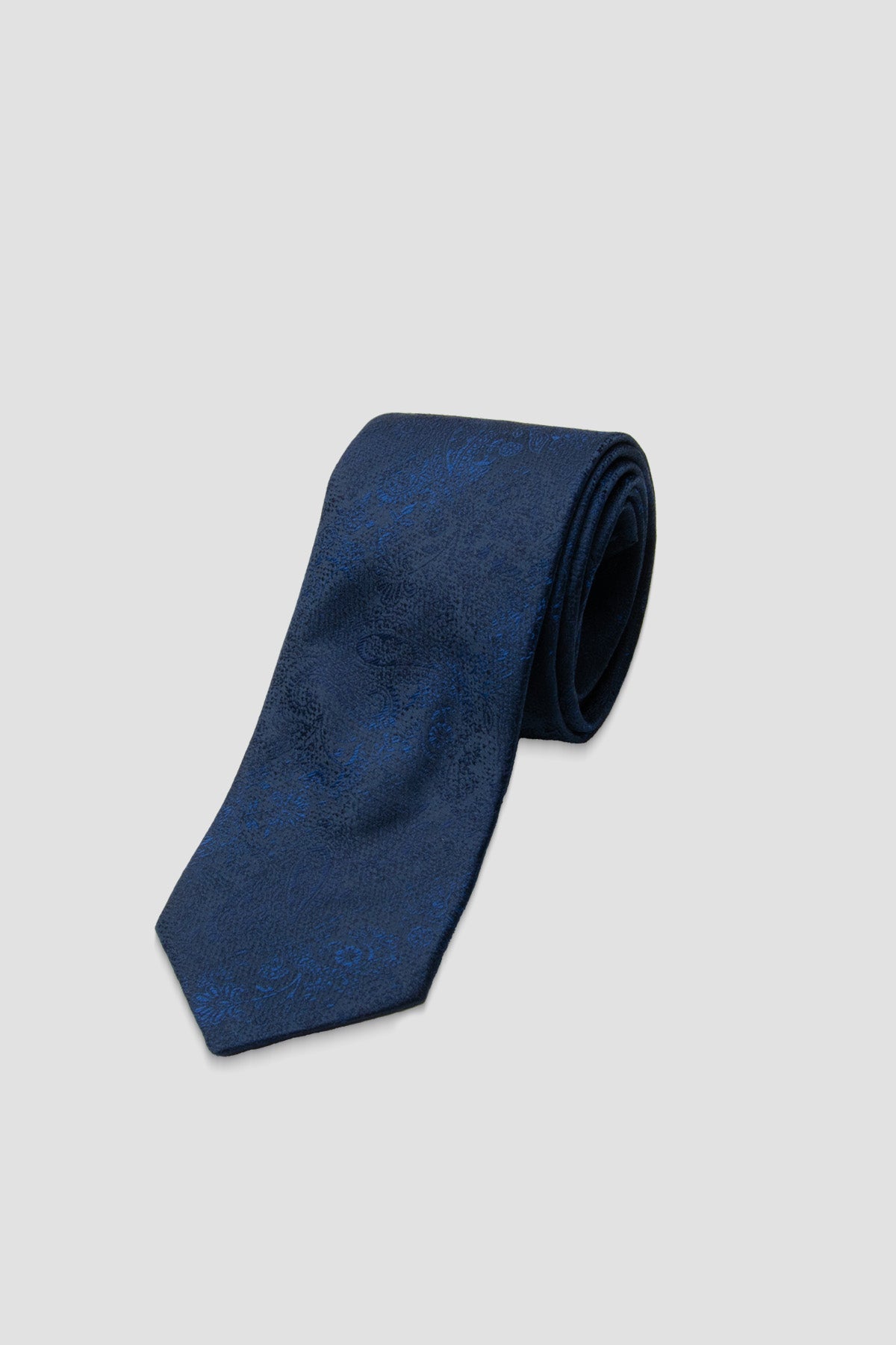 Abbate Kravat 8 cm Mikrofiber Polyester Mavi Erkek Desenli Kravat
