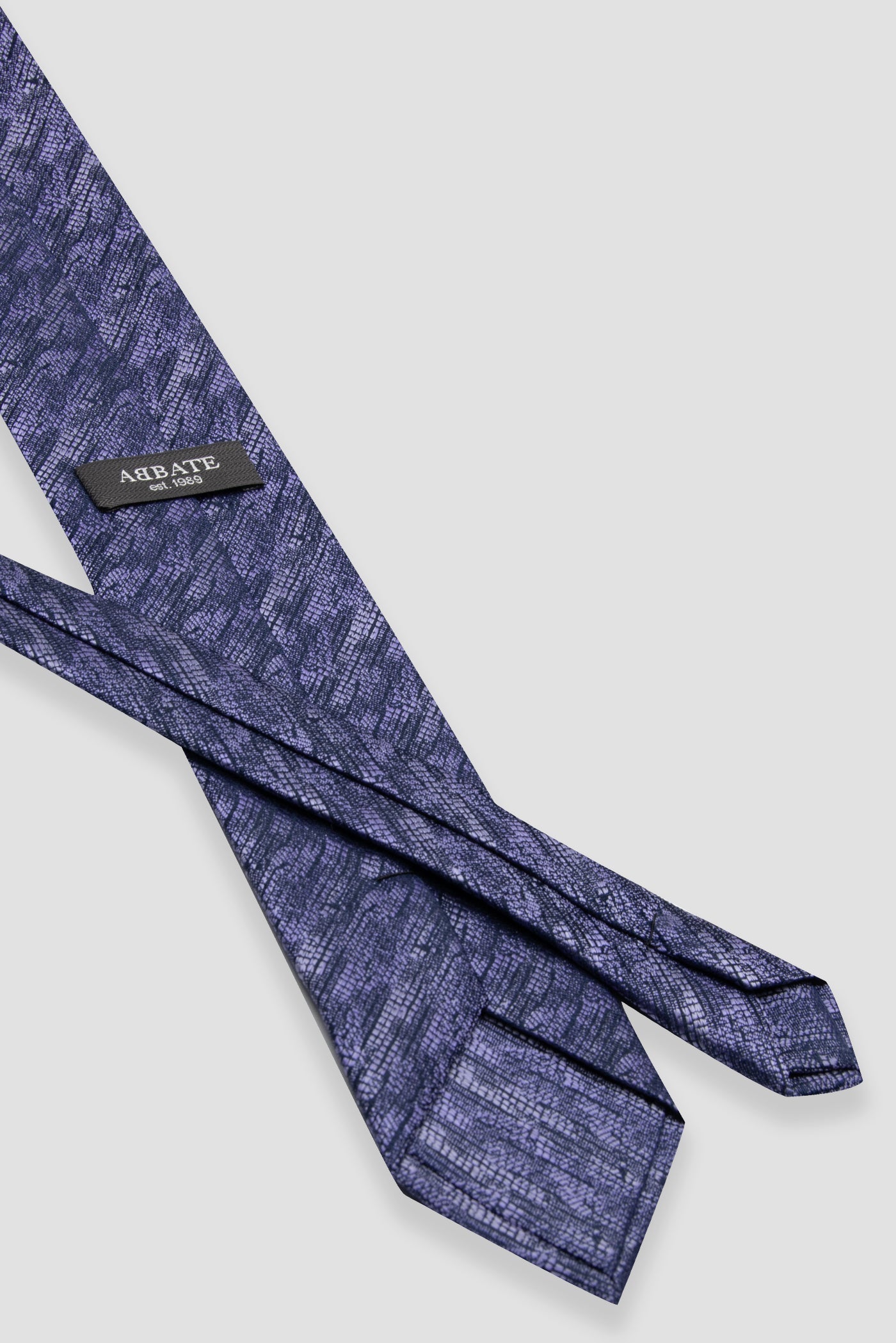Abbate Kravat 8 cm Mikrofiber Polyester Mor Erkek Desenli Kravat