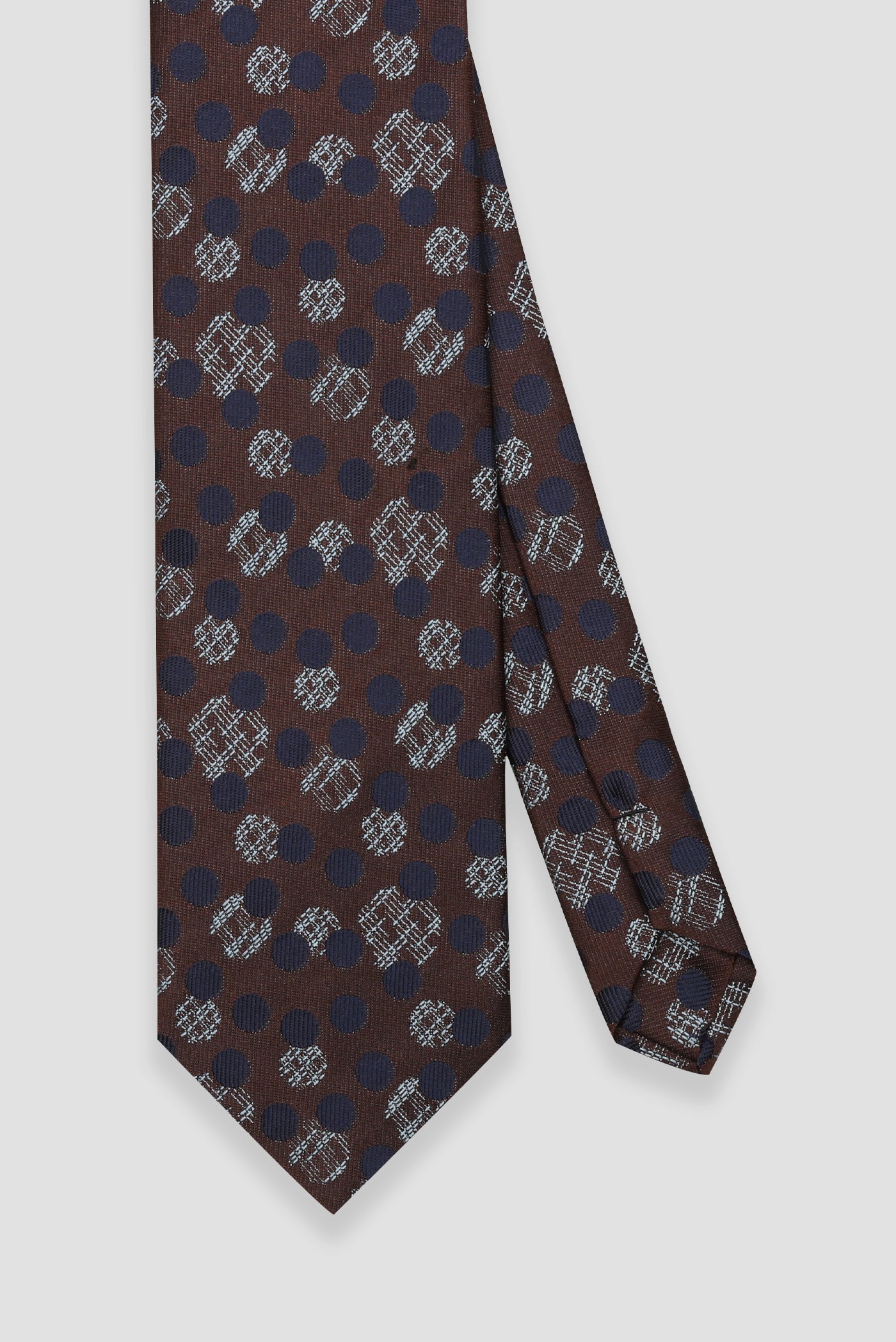 Abbate Kravat 8 cm Mikrofiber Polyester Açık Kahverengi Erkek Desenli Kravat