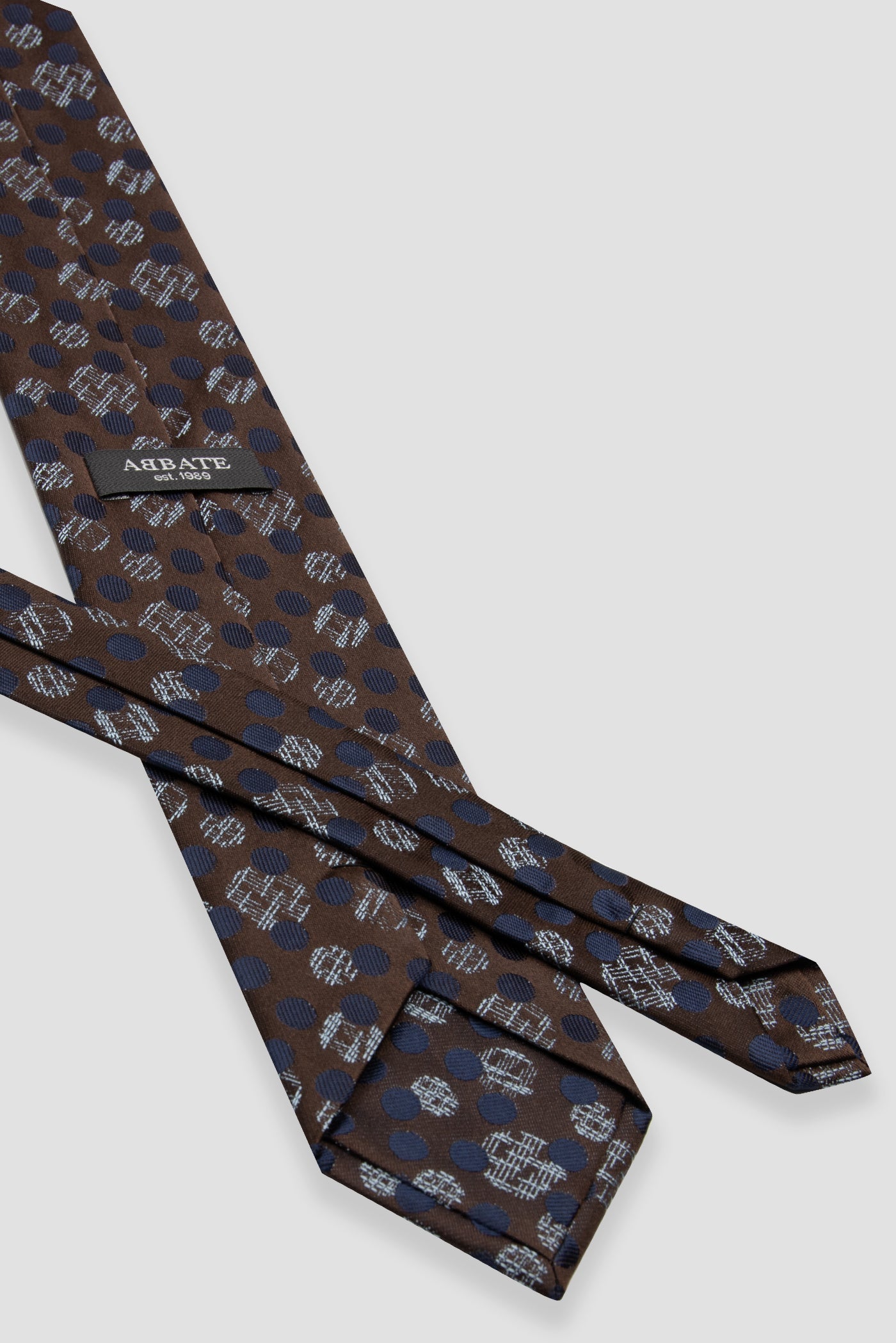Abbate Kravat 8 cm Mikrofiber Polyester Açık Kahverengi Erkek Desenli Kravat