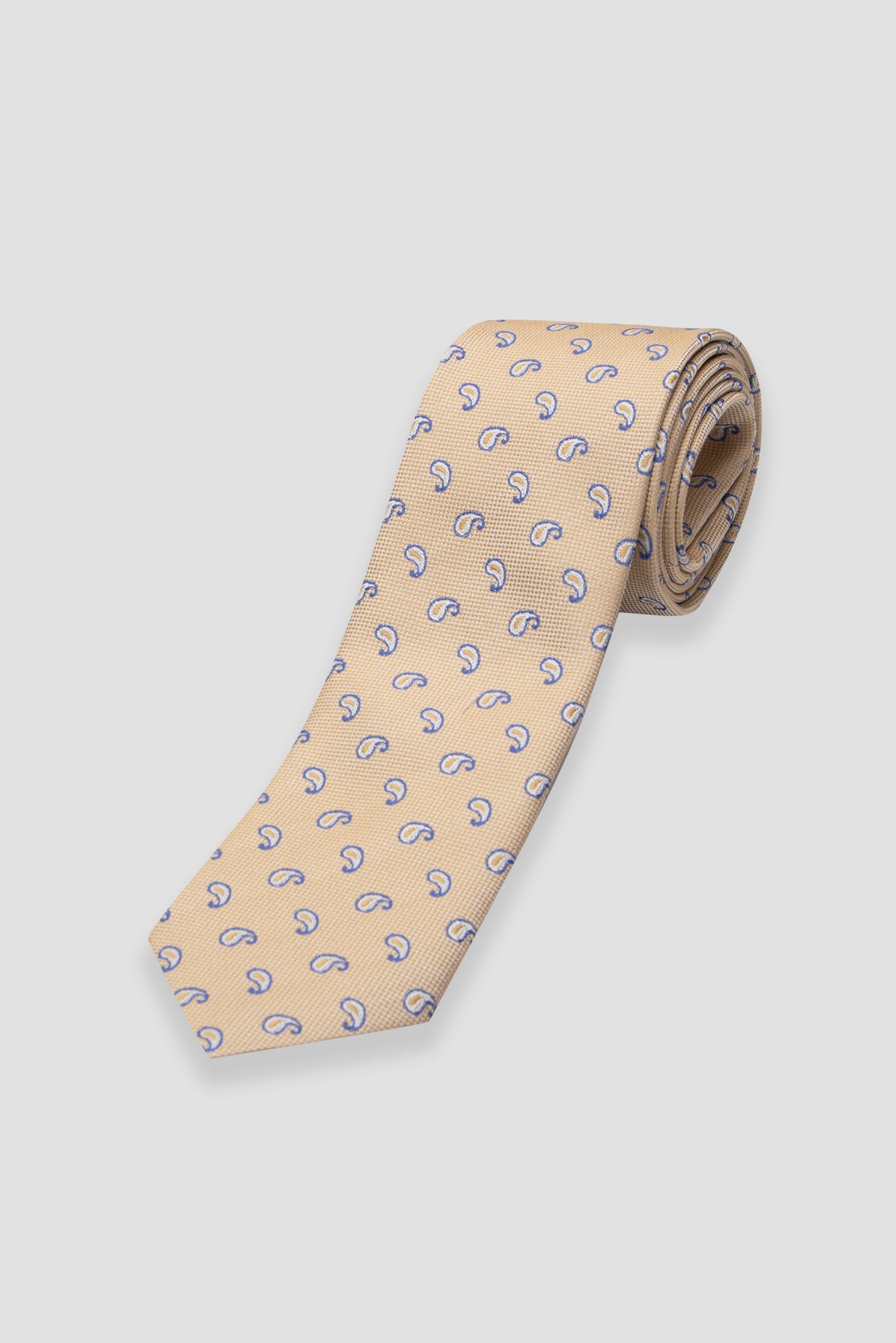 Abbate Kravat 8 cm Mikrofiber Polyester Sarı Erkek Desenli Kravat