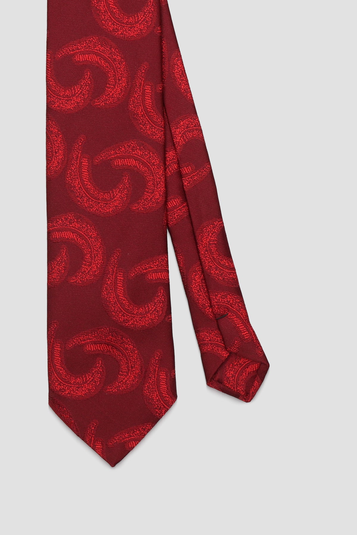 Abbate Kravat 8 cm Mikrofiber Polyester Bordo Erkek Desenli Kravat