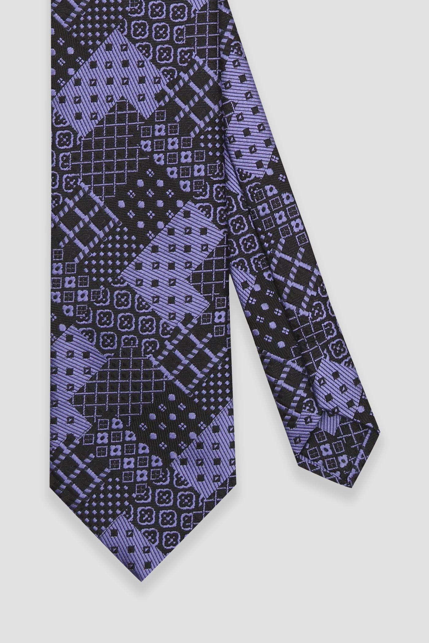 Abbate Kravat 8 cm Mikrofiber Polyester Lacivert Erkek Desenli Kravat