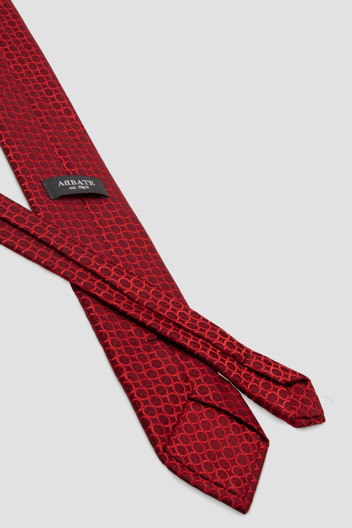 Abbate Kravat 8 cm Mikrofiber Polyester Bordo Erkek Desenli Kravat