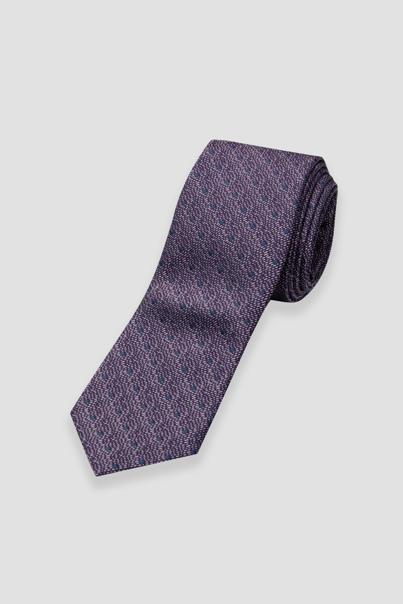 Abbate Kravat 8 cm Mikrofiber Polyester Mürdüm Erkek Desenli Kravat