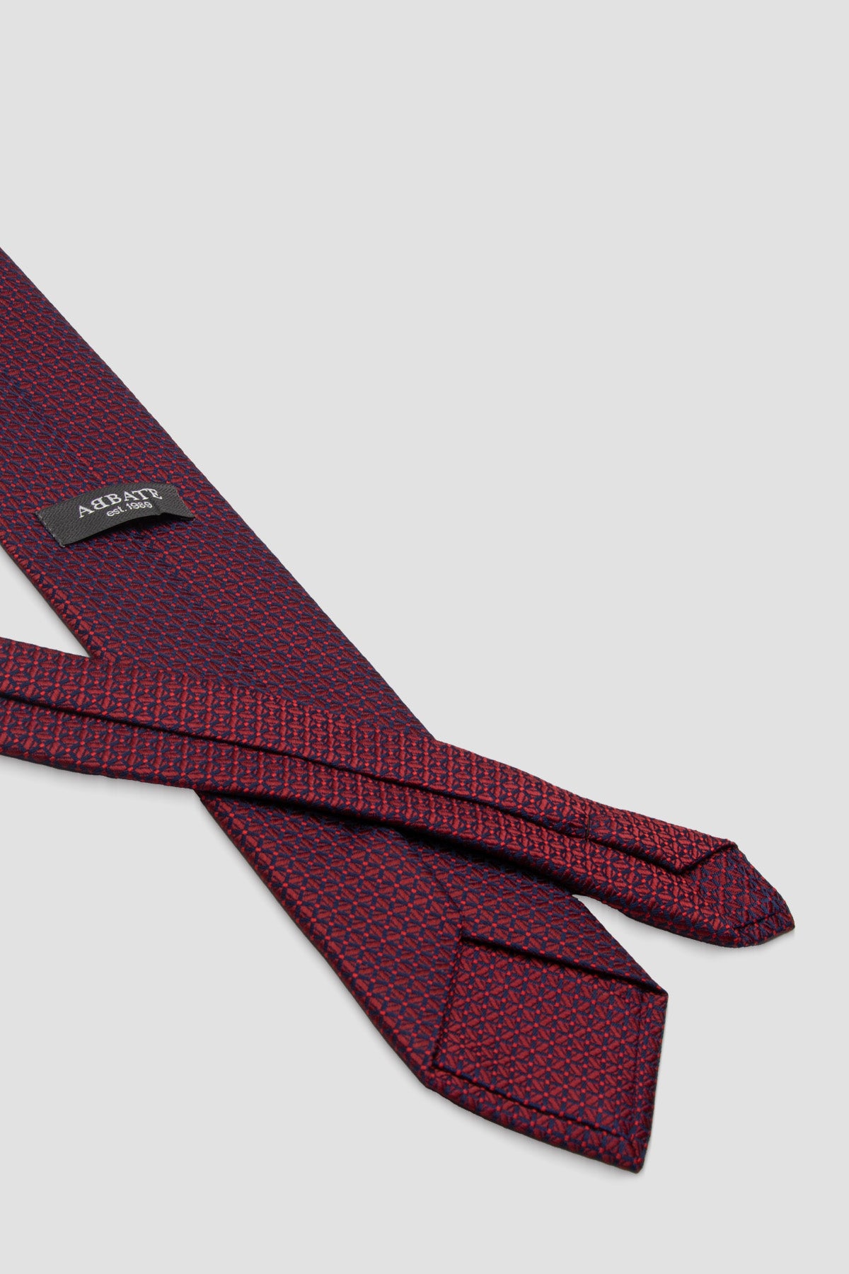 Abbate Kravat 8 cm Mikrofiber Polyester Bordo Erkek Desenli Kravat