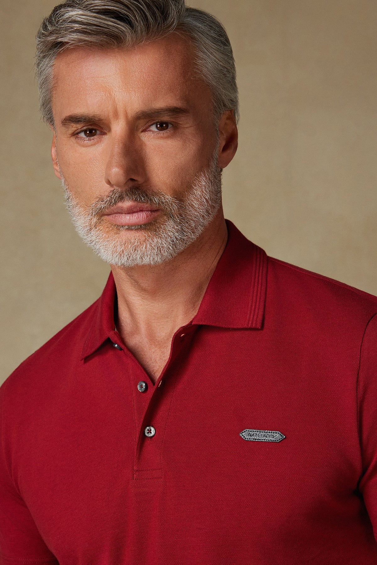 Abbate Royal Pike Pamuklu Comfort Fit Bordo Polo Yaka Erkek Düz Polo Shirt