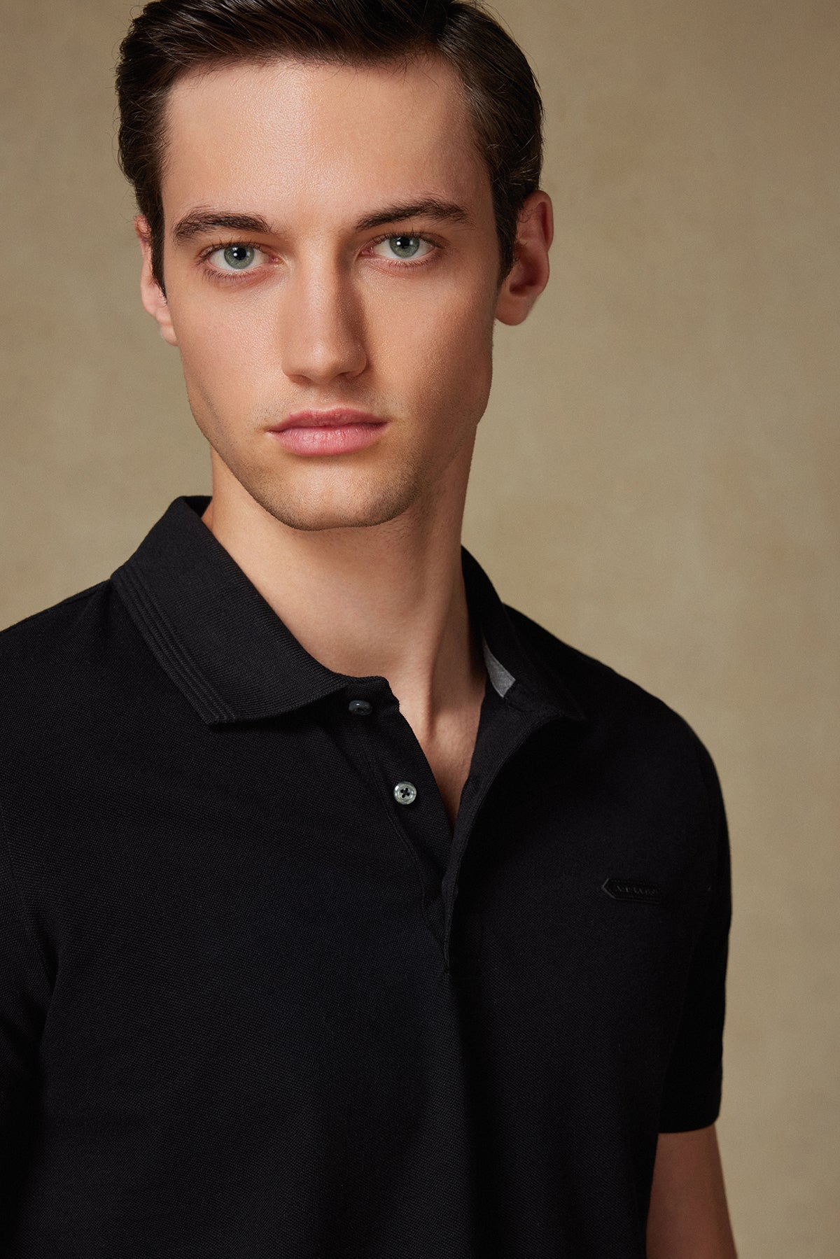 Abbate Royal Pike Pamuklu Comfort Fit Siyah Polo Yaka Erkek Düz Polo Shirt