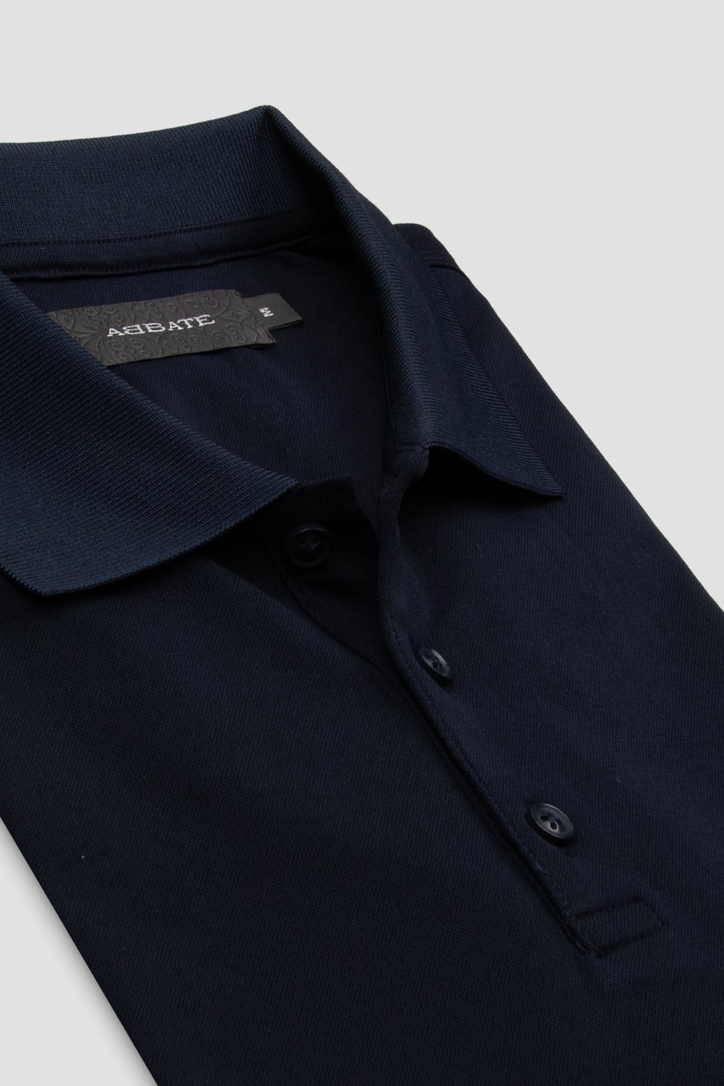 Abbate Bivo Merserize Pamuklu Modern Fit Lacivert Polo Yaka Erkek Düz Polo Shirt