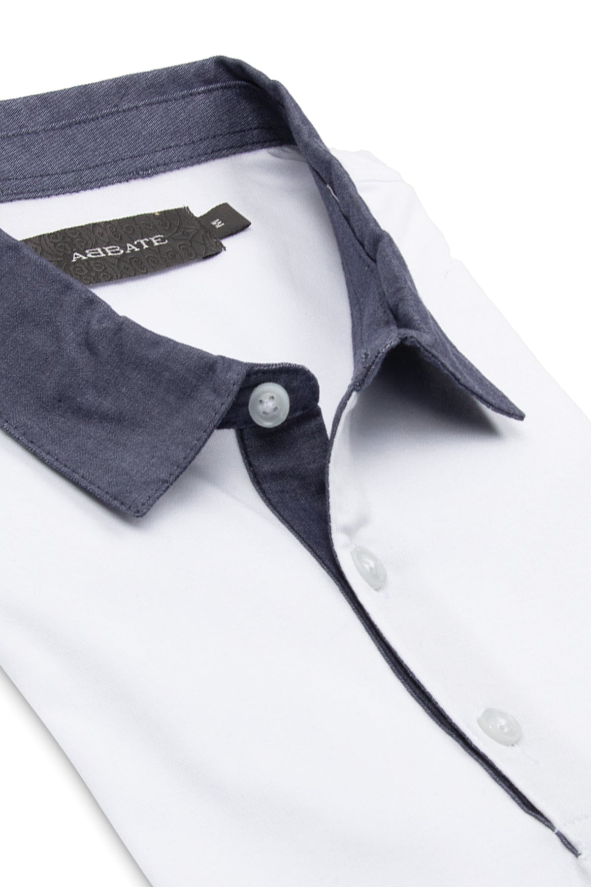 Abbate Bivo Merserize Pamuklu Modern Fit Beyaz Polo Yaka Erkek Düz Polo Shirt