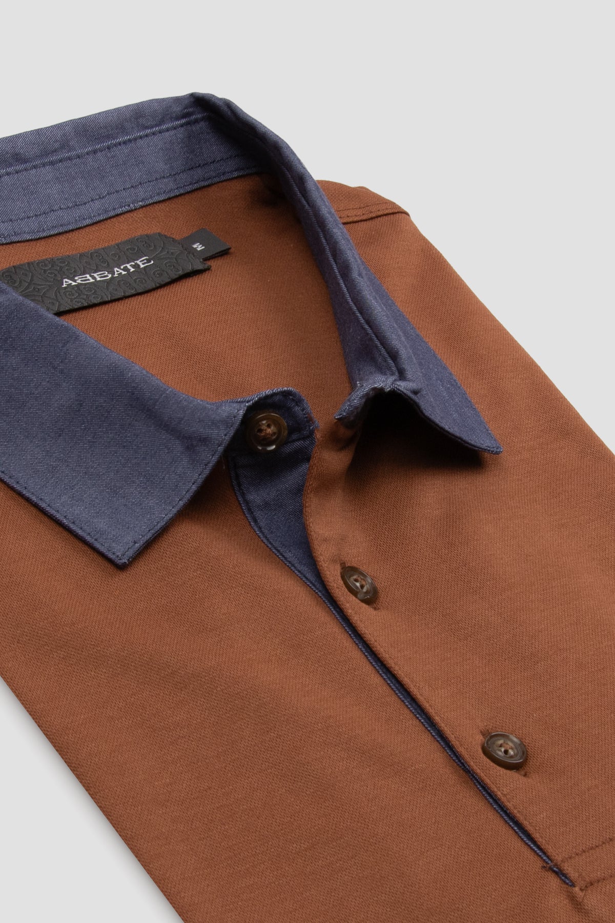 Abbate Bivo Merserize Pamuklu Modern Fit Kiremit Polo Yaka Erkek Düz Polo Shirt