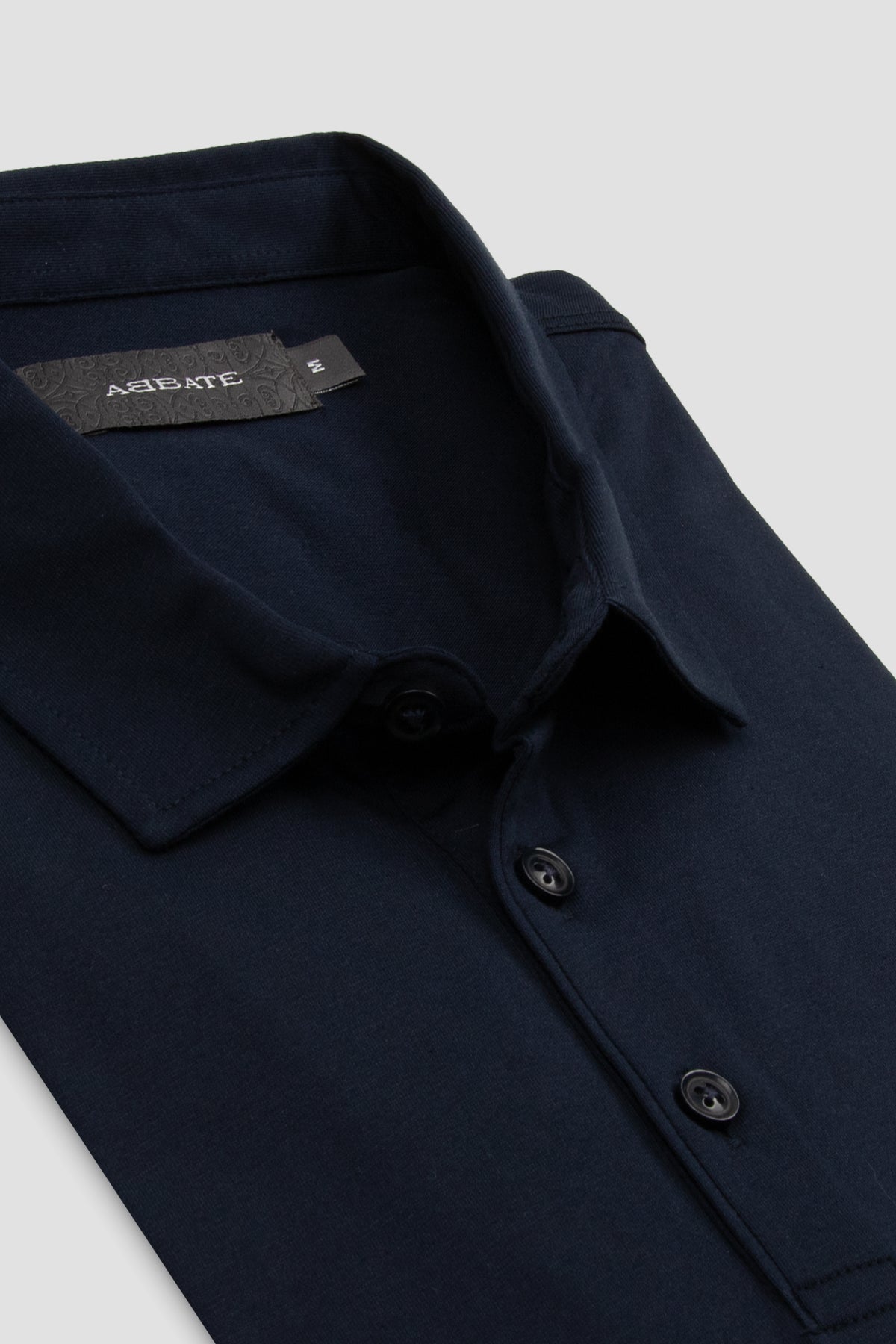 Abbate Bivo Merserize Pamuklu Modern Fit Lacivert Polo Yaka Erkek Düz Polo Shirt