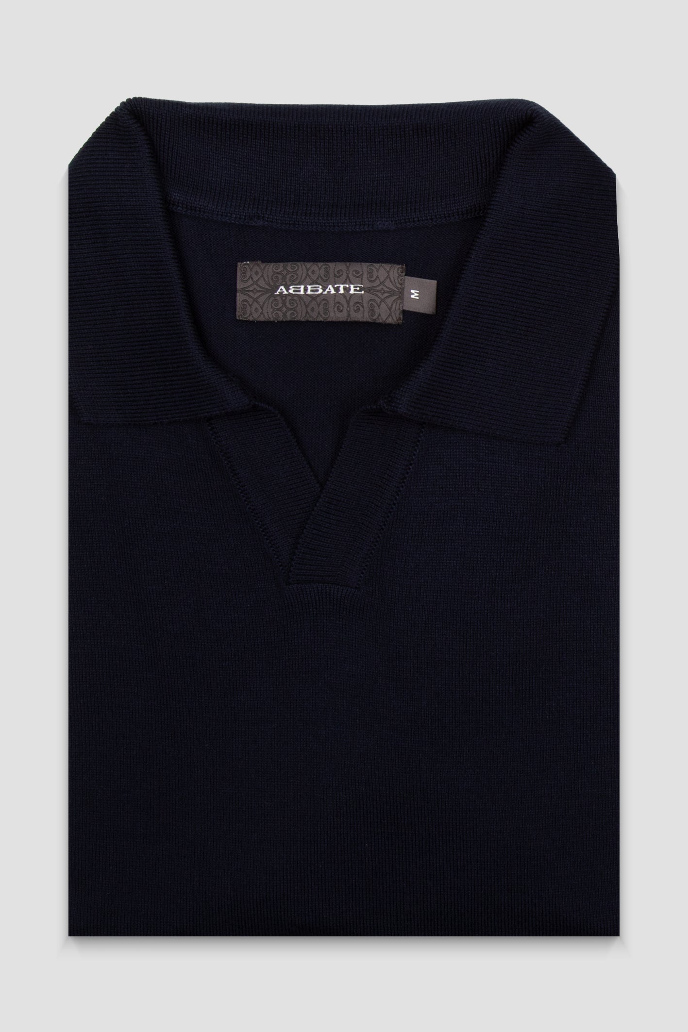 Abbate Lido Viskon Viskon Karışımlı Modern Fit Lacivert Jonny Polo Yaka Erkek Düz Polo Shirt