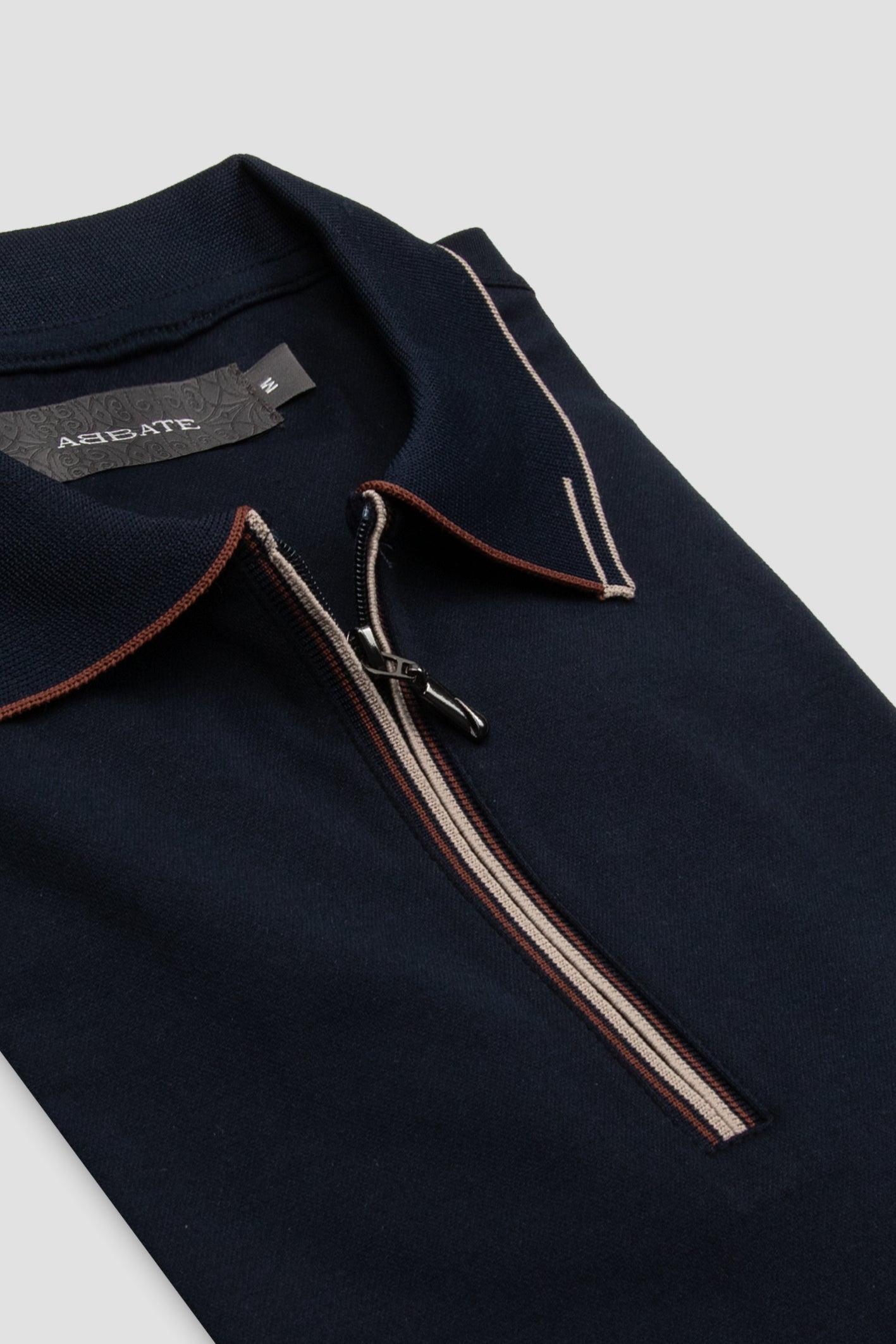 Abbate Nero Merserize Pamuklu Modern Fit Lacivert Polo Yaka Erkek Düz Polo Shirt