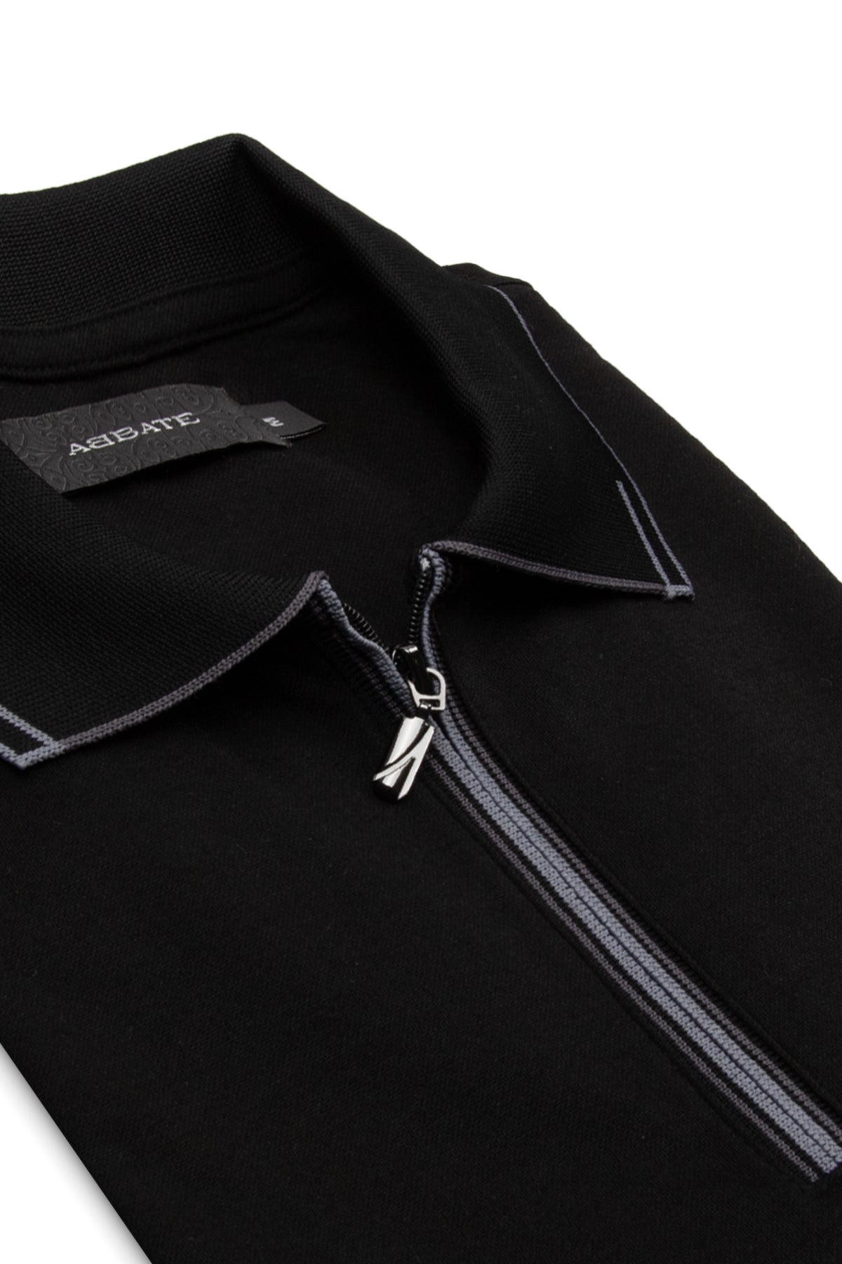 Abbate Nero Merserize Pamuklu Modern Fit Siyah Polo Yaka Erkek Düz Polo Shirt