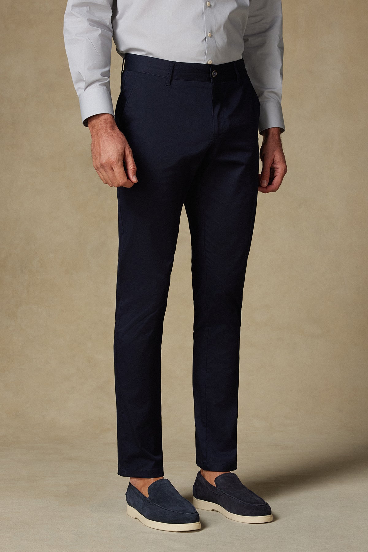 Abbate Chino Twill Pamuk Karışımlı Regular Fit Lacivert Erkek Düz Pantolon