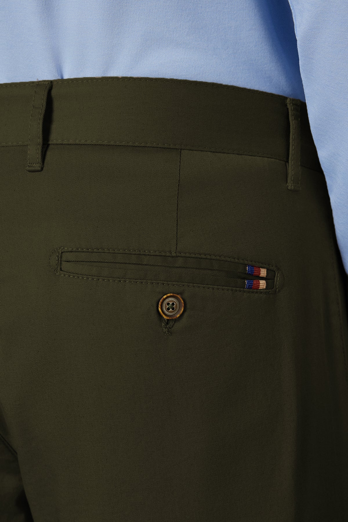 Abbate Chino Twill Pamuk Karışımlı Regular Fit Haki Erkek Düz Pantolon