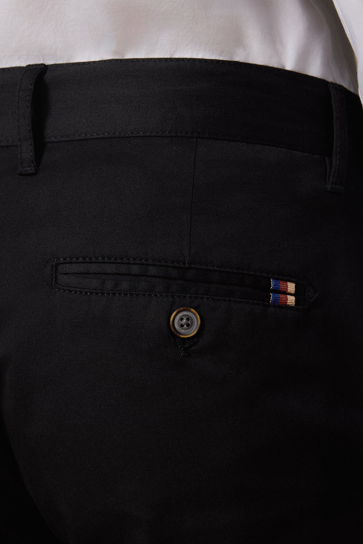 Abbate Chino Twill Pamuk Karışımlı Regular Fit Siyah Erkek Düz Pantolon