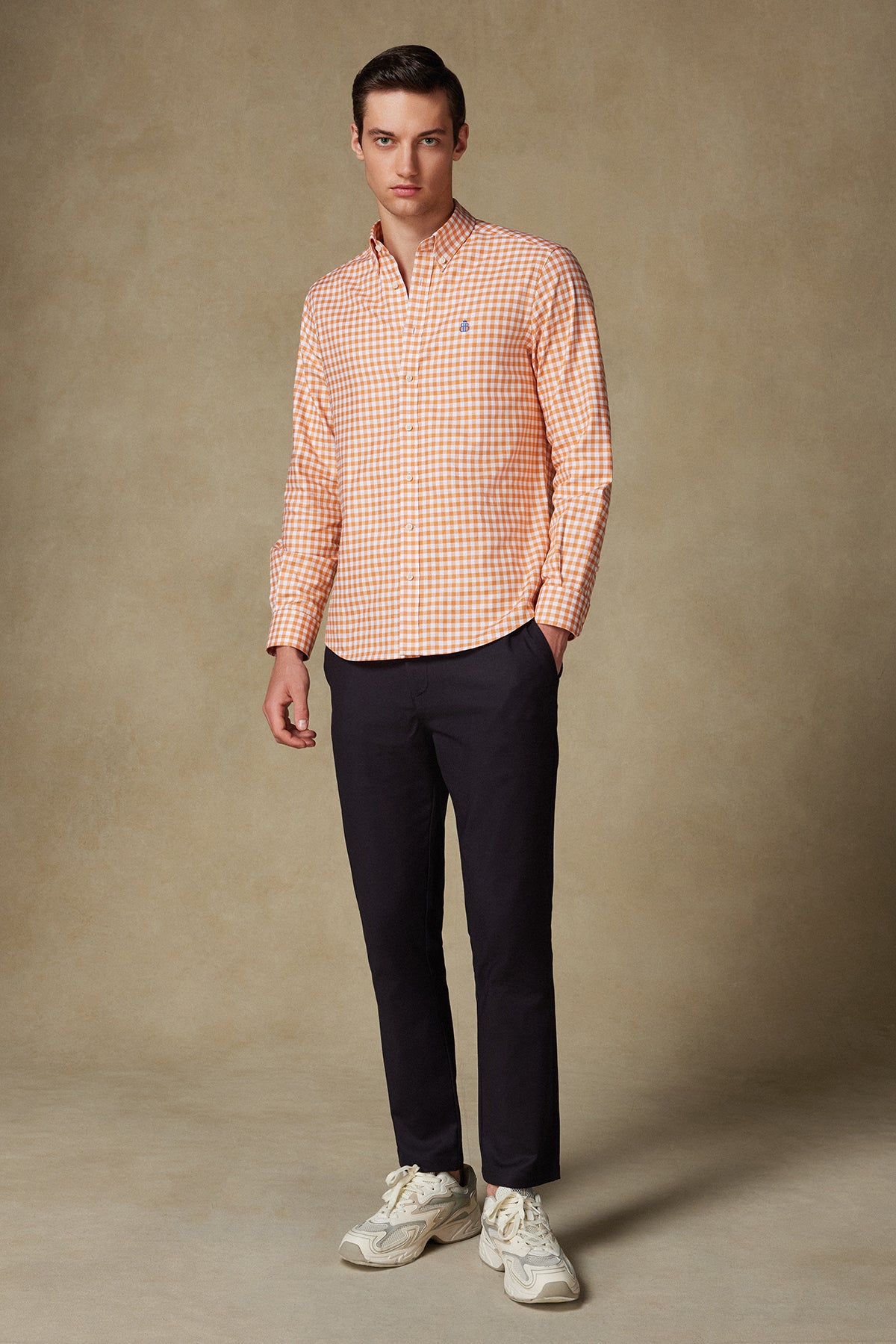 Abbate Soft Dokuma Pamuk Karışımlı Tailored Fit Lacivert Erkek Düz Pantolon