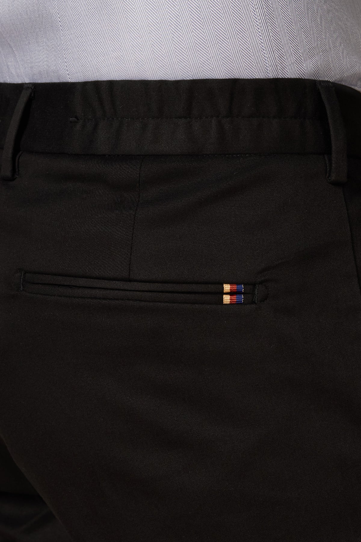 Abbate Prime Chino Poplin Stretch Pamuk Karışımlı Modern Fit Siyah Erkek Düz Pantolon