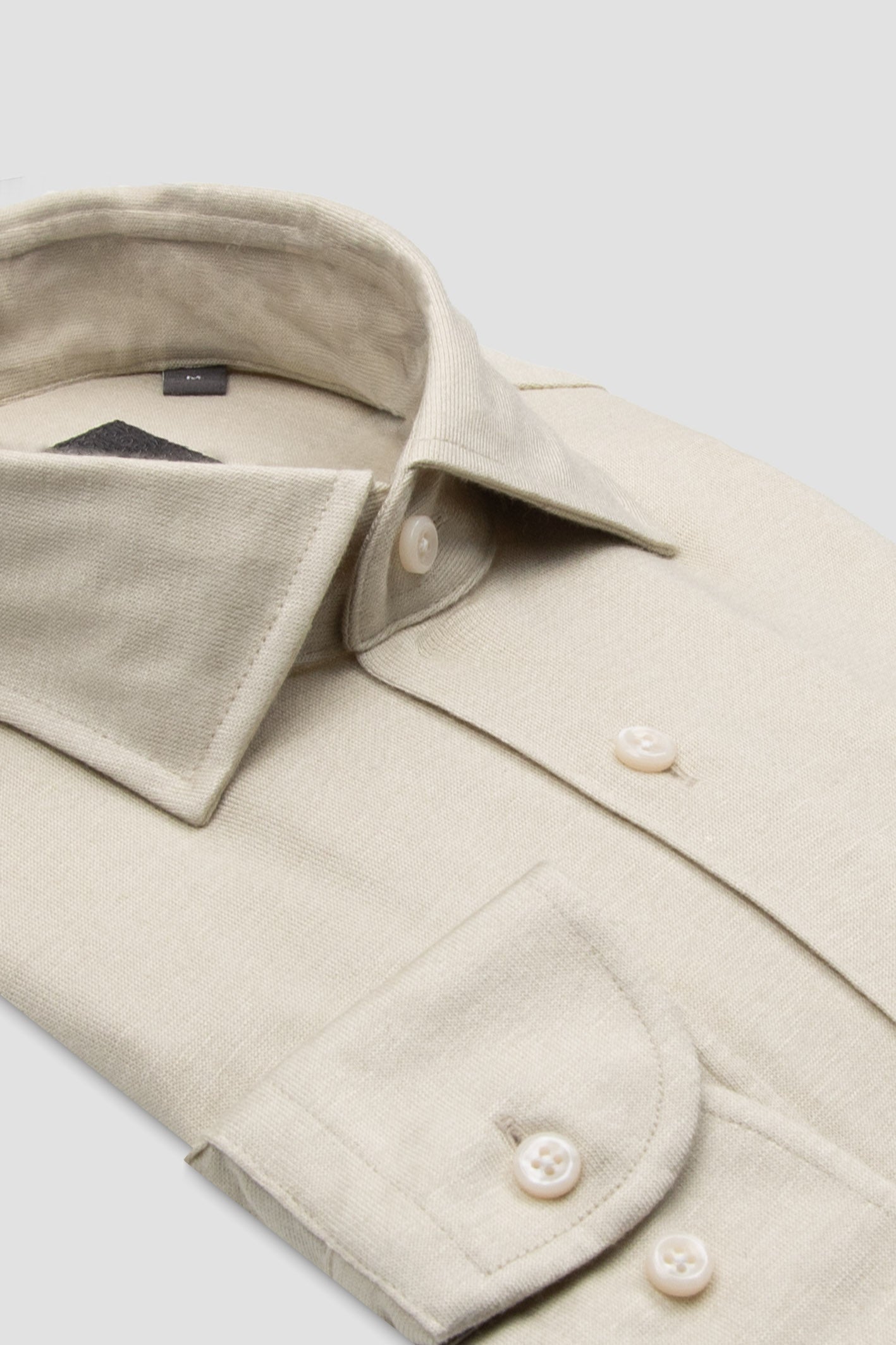 Abbate Lorenzo Jersey Viskon Karışımlı Comfort Fit Sarı Klasik Yaka Erkek Düz Gömlek