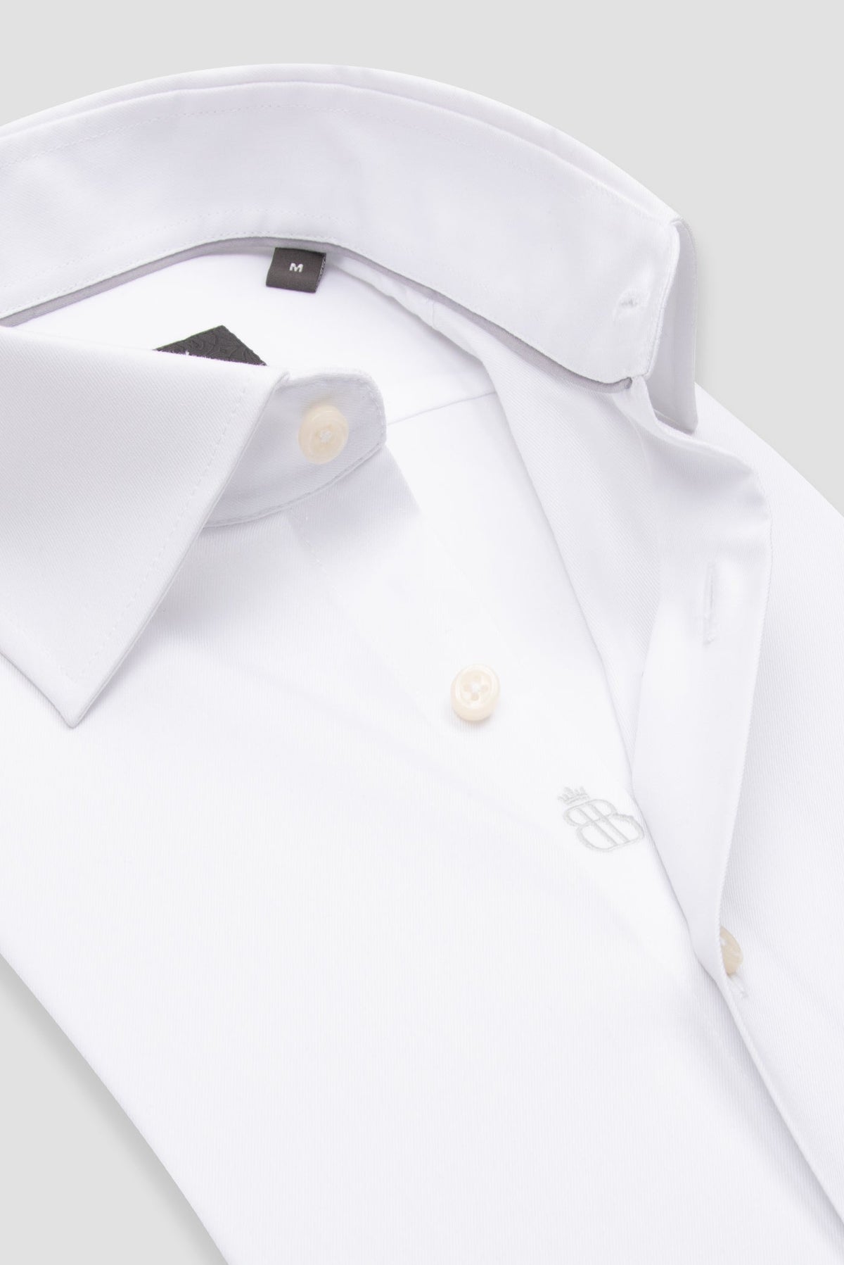 Abbate Fabio Non Iron Twill Pamuklu Comfort Fit Beyaz Klasik Yaka Erkek Düz Gömlek