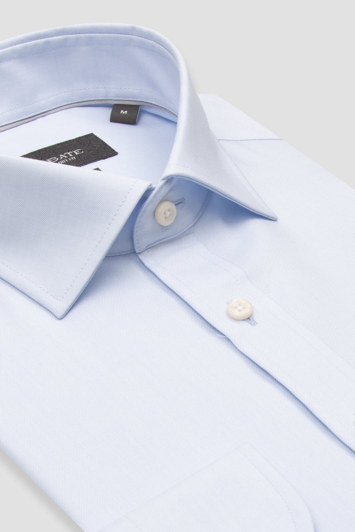 Abbate Fabio Non Iron Twill %100 Pamuk Comfort Fit Açık Mavi Klasik Yaka Erkek Düz Gömlek