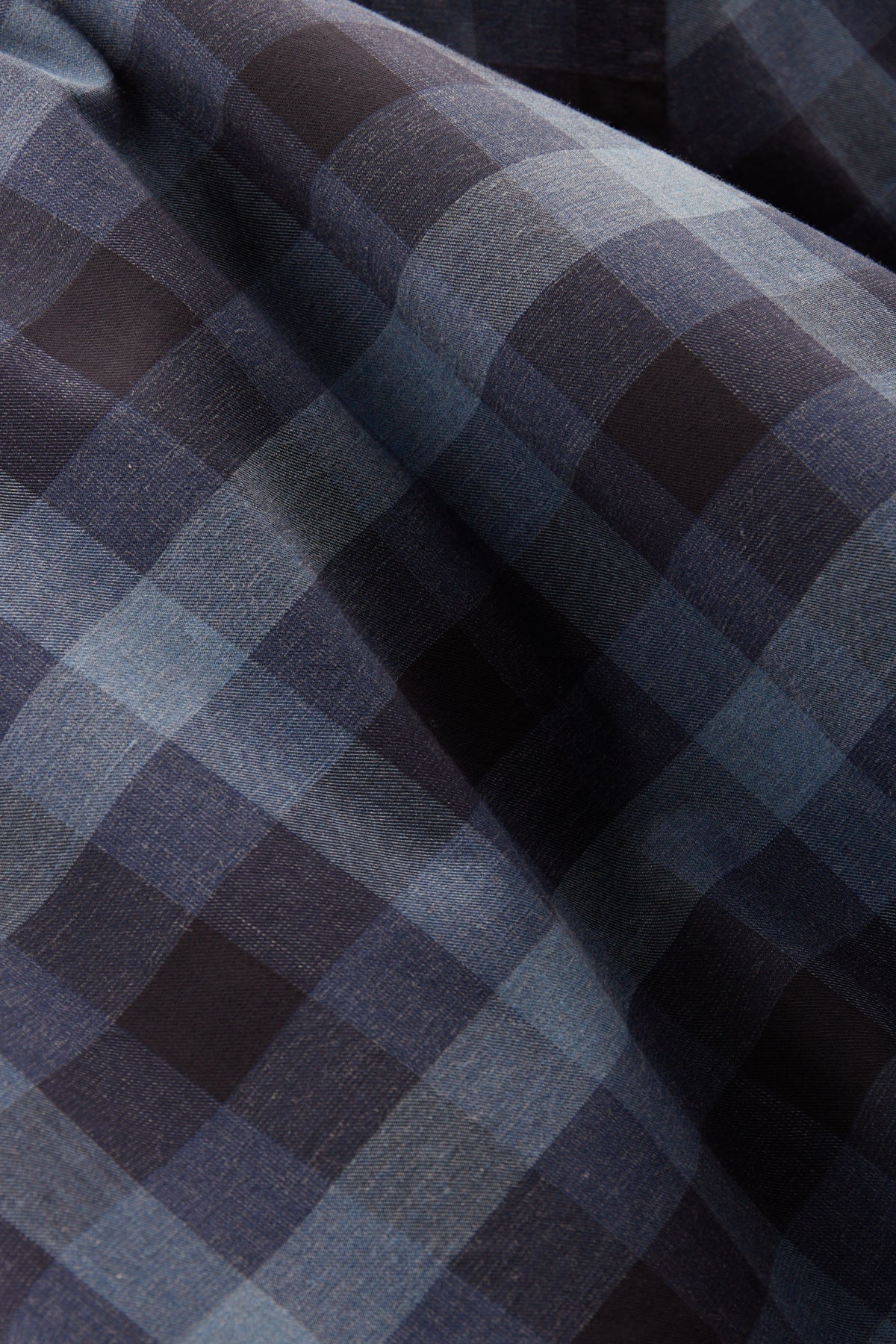 Abbate Luca Twill Pamuklu Comfort Fit Lacivert Düğmeli Yaka Erkek Kareli Gömlek