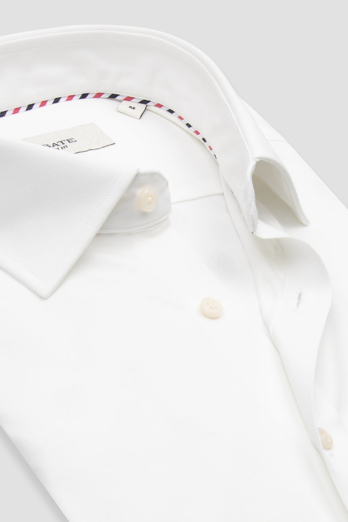 Abbate Rico Jersey Pamuk Karışımlı Comfort Fit Beyaz Klasik Yaka Erkek Düz Gömlek