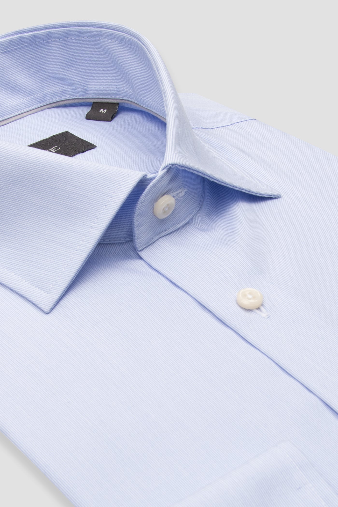 Abbate Donatello Non Iron Poplin Pamuklu Slim Fit Açık Mavi Klasik Yaka Erkek Çizgili Gömlek