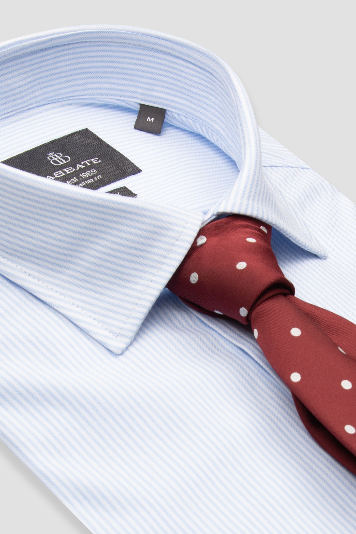 Abbate Floransa Örme Kumaş Pamuk Karışımlı Comfort Fit Lacivert Klasik Yaka Erkek Düz Gömlek