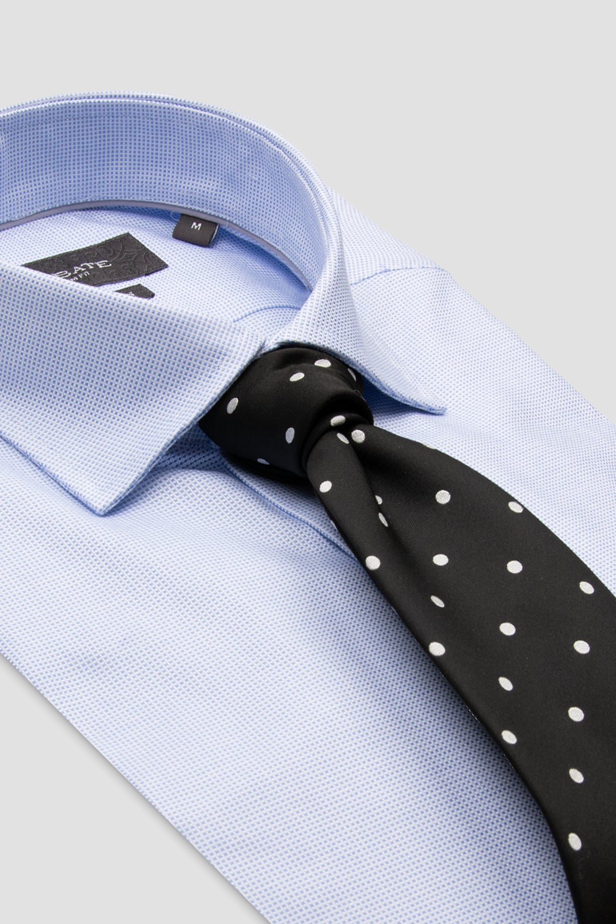 Abbate Marco Dobby Pamuklu Slim Fit Açık Mavi Klasik Yaka Erkek Kareli Gömlek