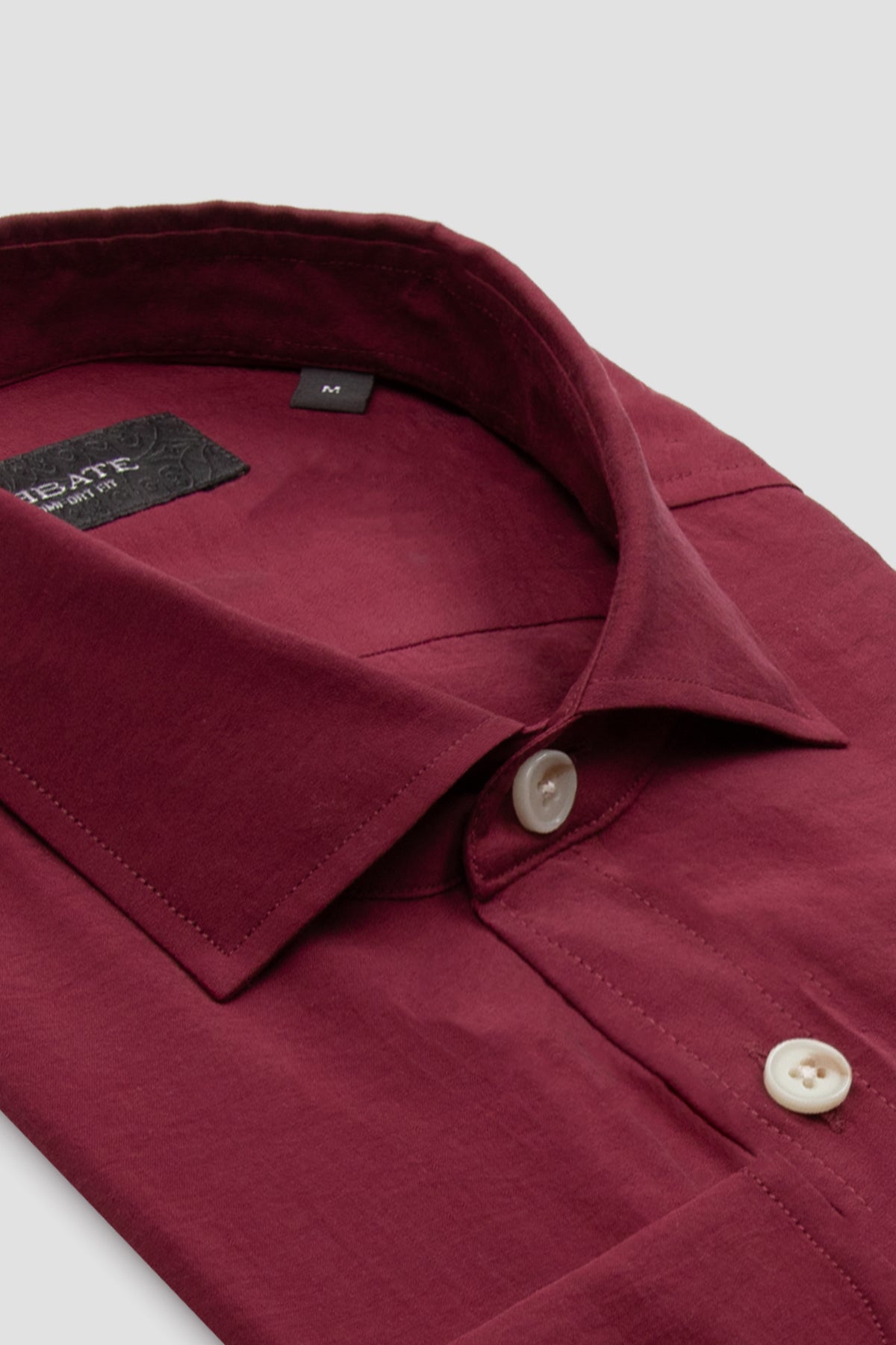 Abbate Como Modal Modal Karışımlı Comfort Fit Bordo Klasik Yaka Erkek Düz Gömlek