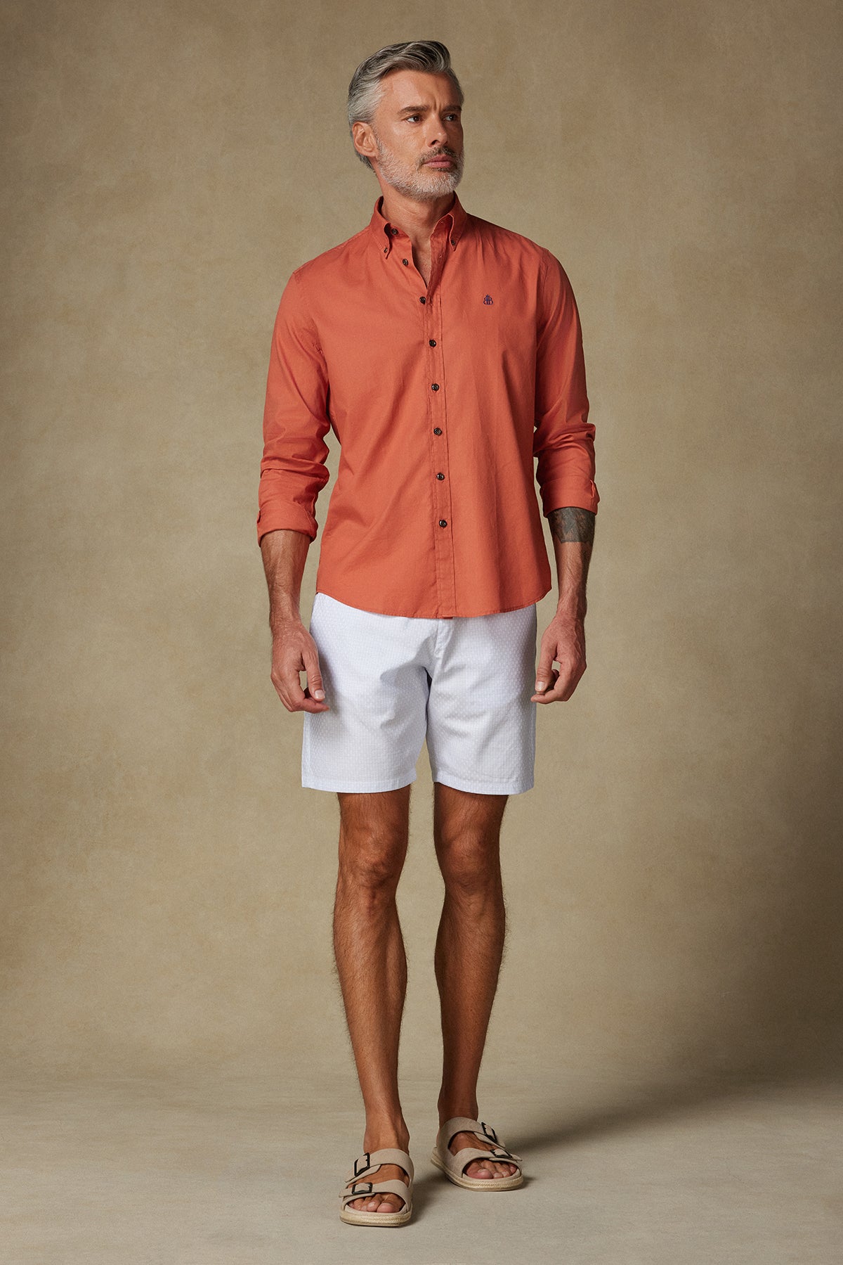 Abbate Sky Poplin Pamuklu Comfort Fit Açık Mavi Erkek Kareli Şort