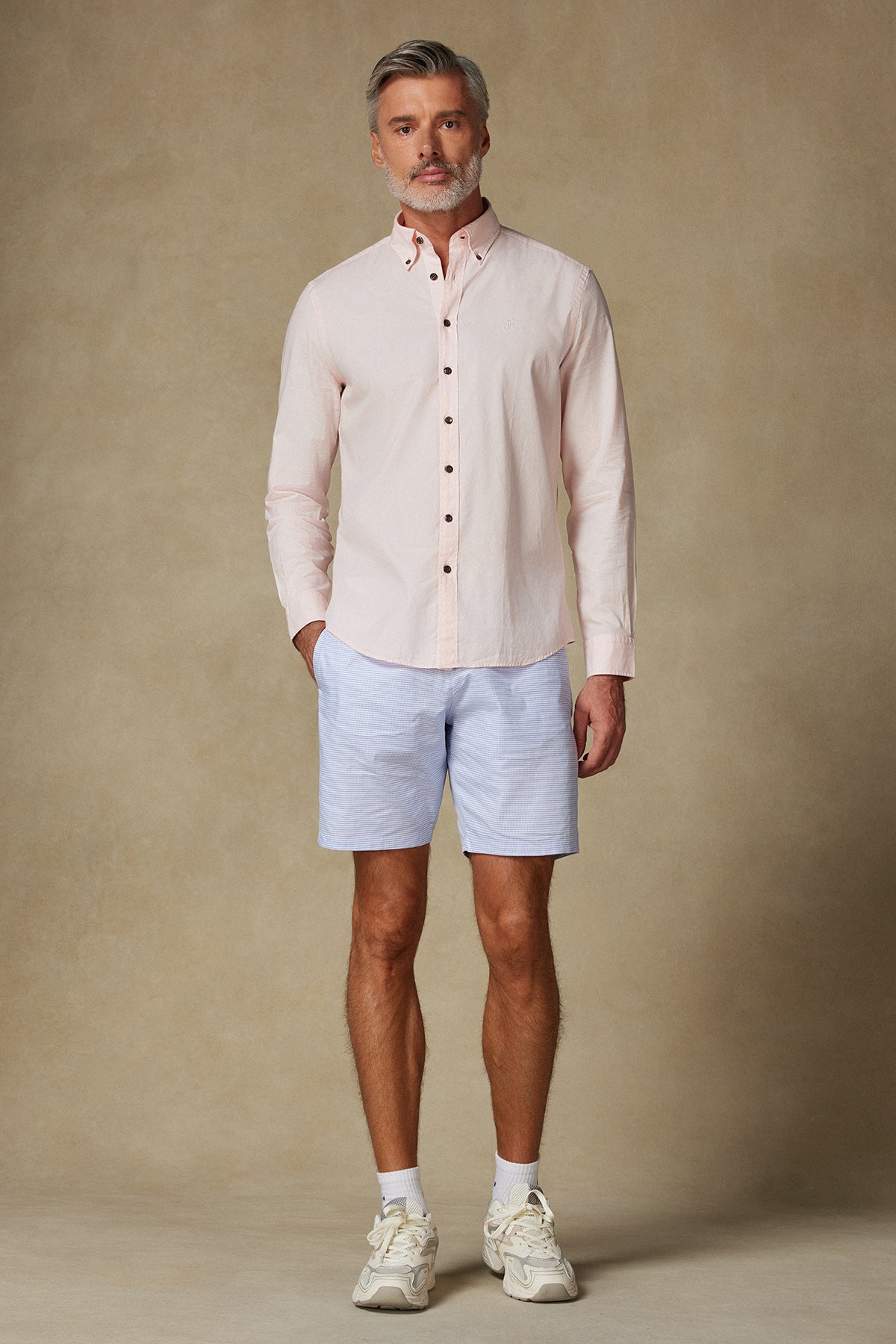 Abbate Sky Dobby Pamuklu Comfort Fit Açık Mavi Erkek Desenli Şort