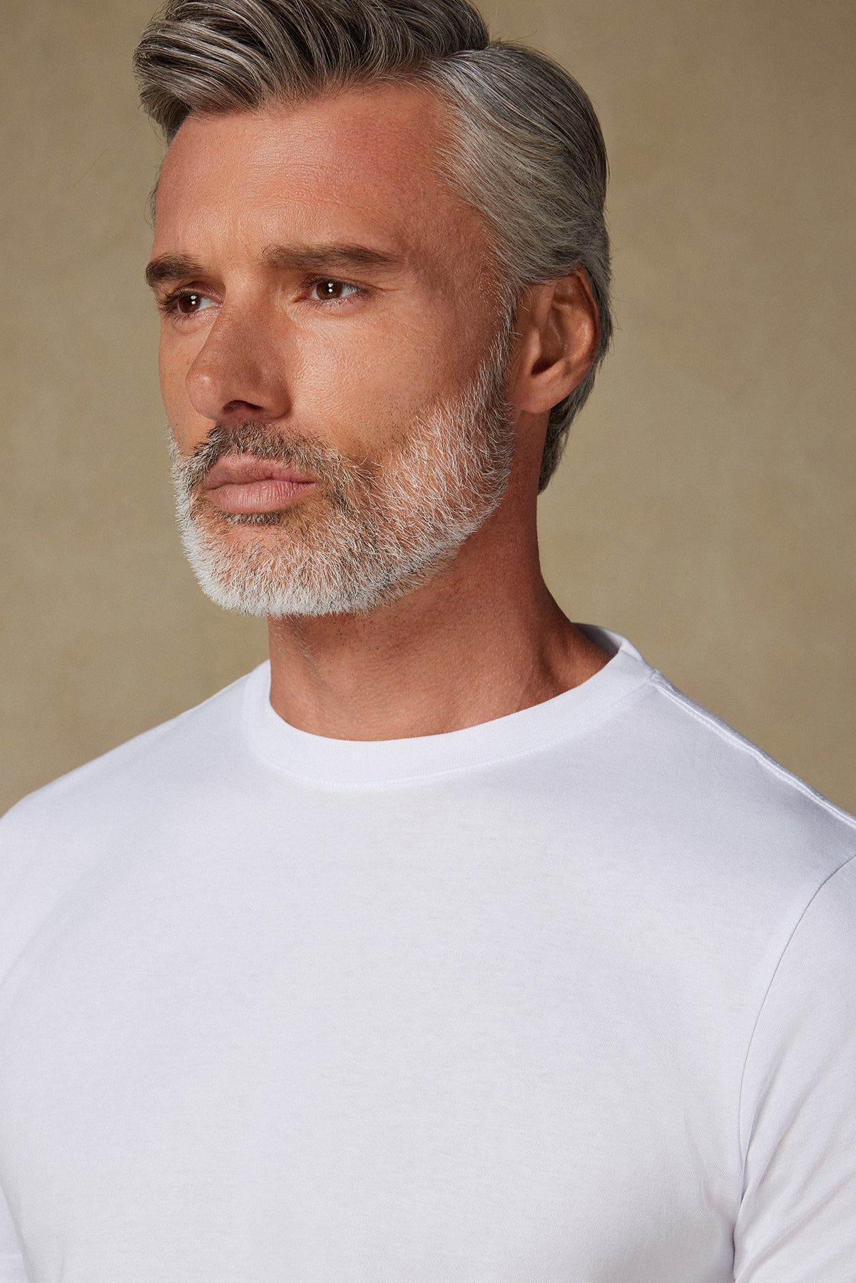 Abbate Easy Penye Pamuklu Comfort Fit Beyaz Bisiklet Yaka Erkek Düz T-Shirt