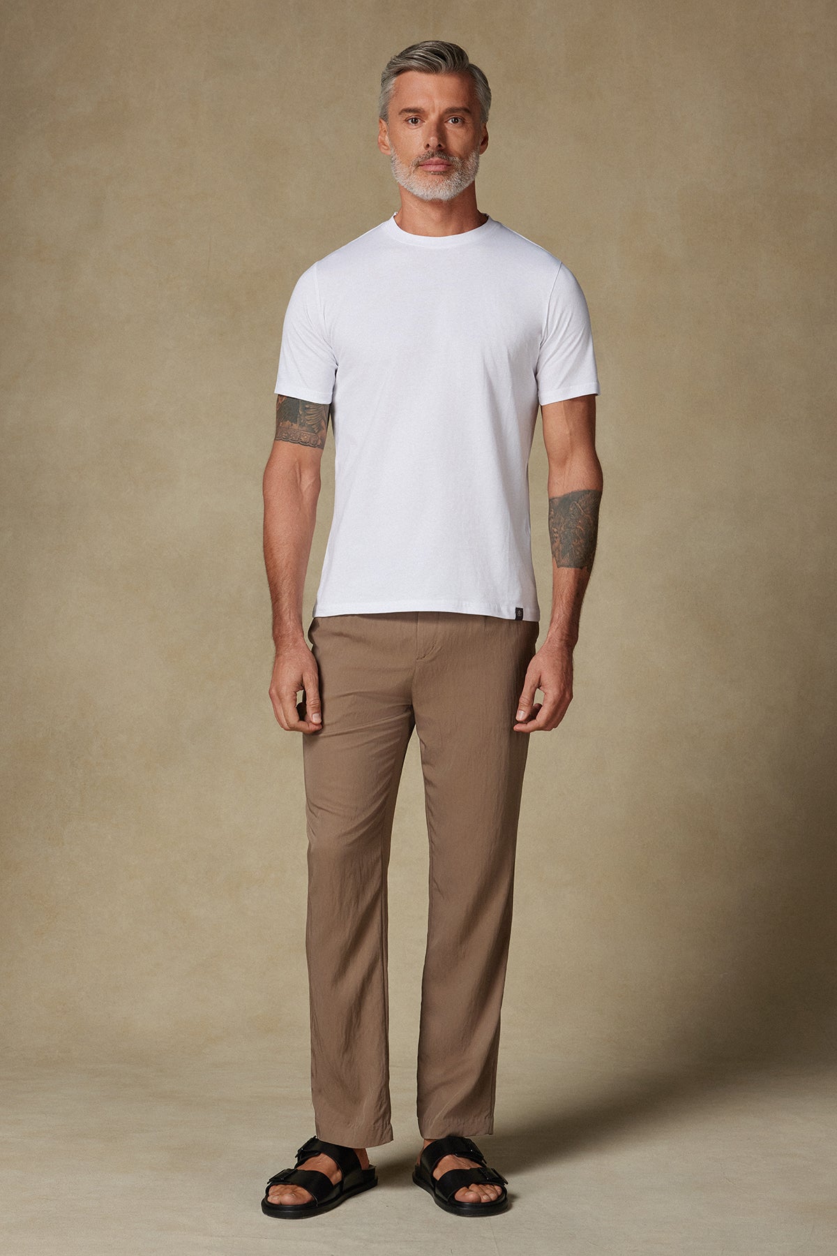 Abbate Easy Penye Pamuklu Comfort Fit Beyaz Bisiklet Yaka Erkek Düz T-Shirt