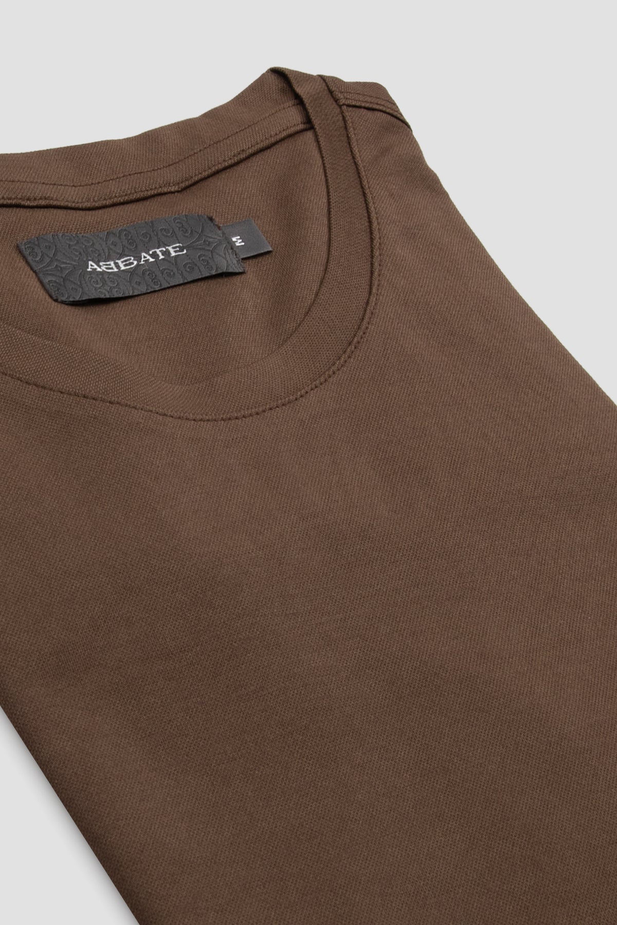 Abbate Palm Merserize %100 Pamuk Modern Fit Kahverengi Bisiklet Yaka Erkek Düz Polo Shirt