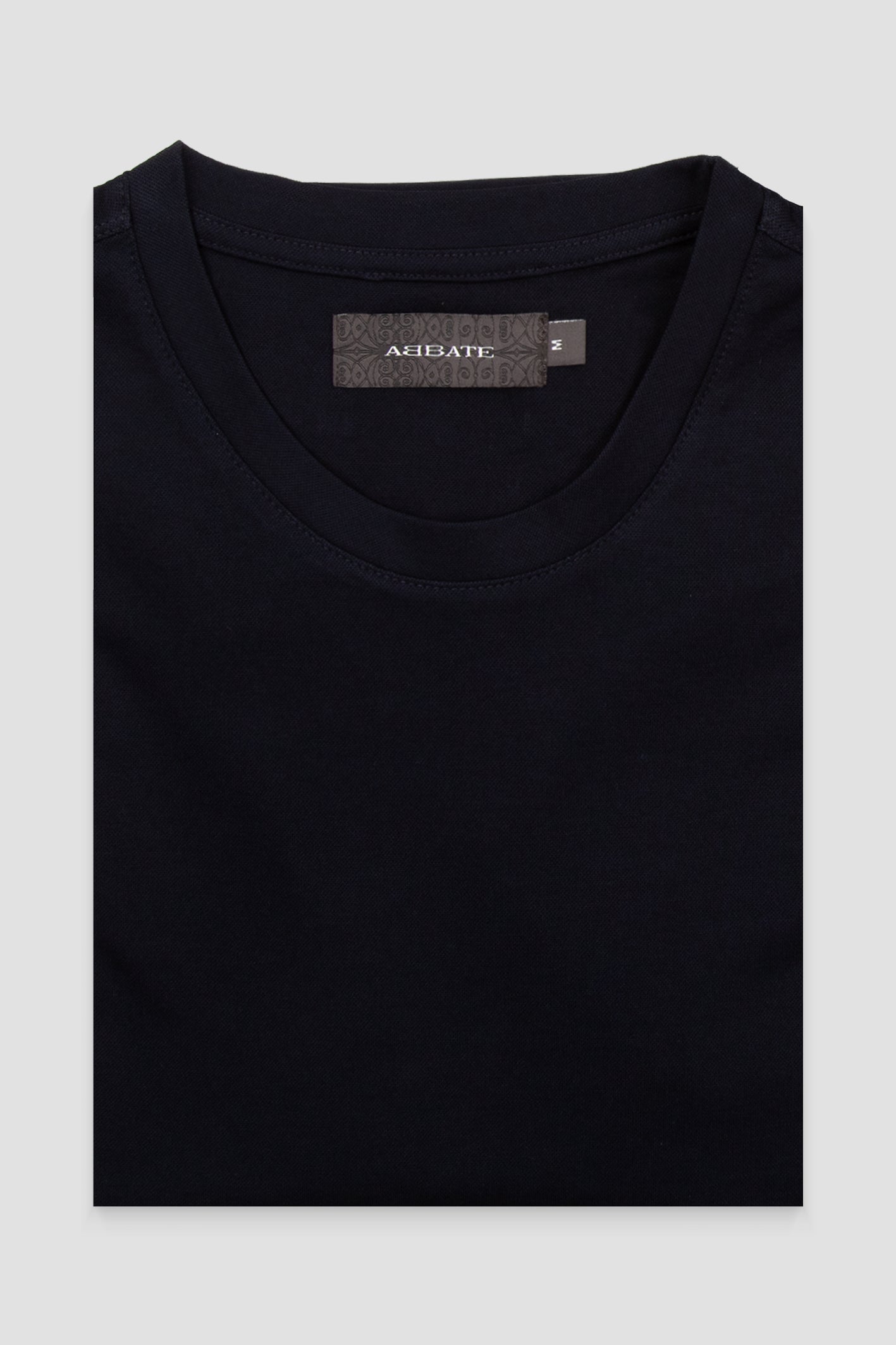 Abbate Palm Merserize Pamuklu Modern Fit Lacivert Bisiklet Yaka Erkek Düz Polo Shirt