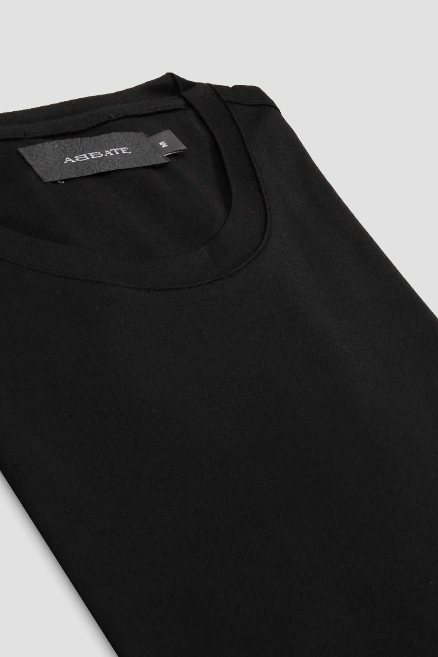 Abbate Palm Merserize Pamuklu Modern Fit Siyah Bisiklet Yaka Erkek Düz Polo Shirt